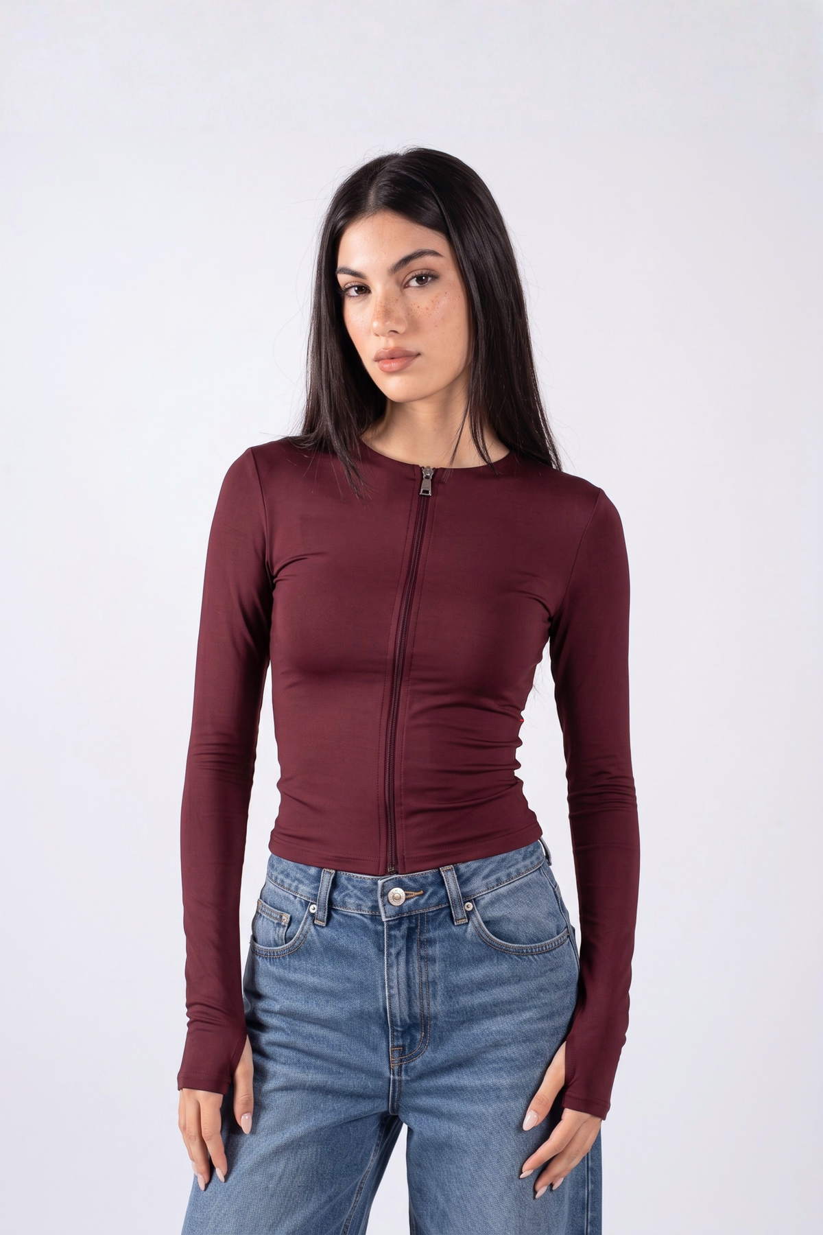 REFINED LONG-SLEEVE FULL ZIPPER