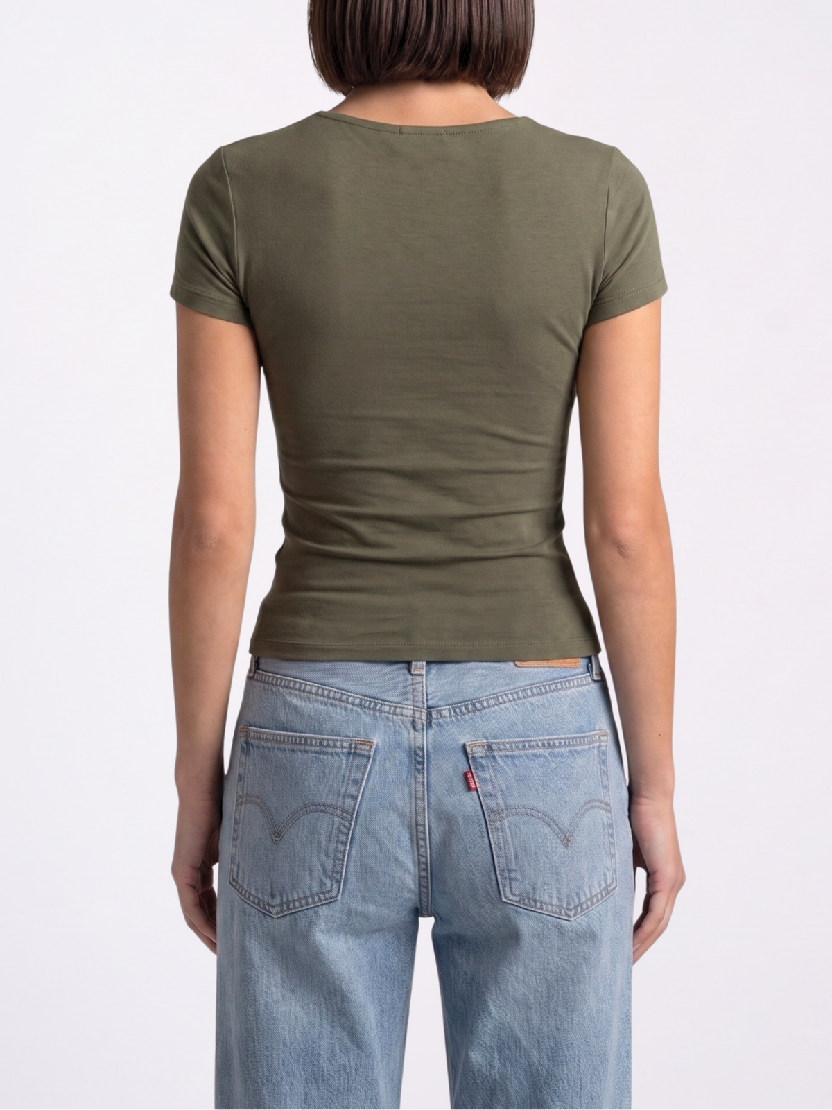 REFINED ASYMMETRICAL V NECK