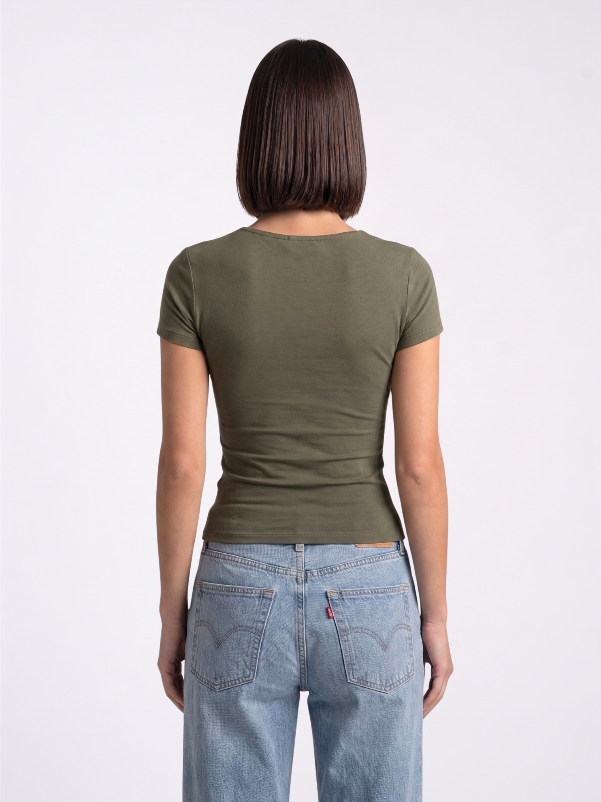 REFINED ASYMMETRICAL V NECK