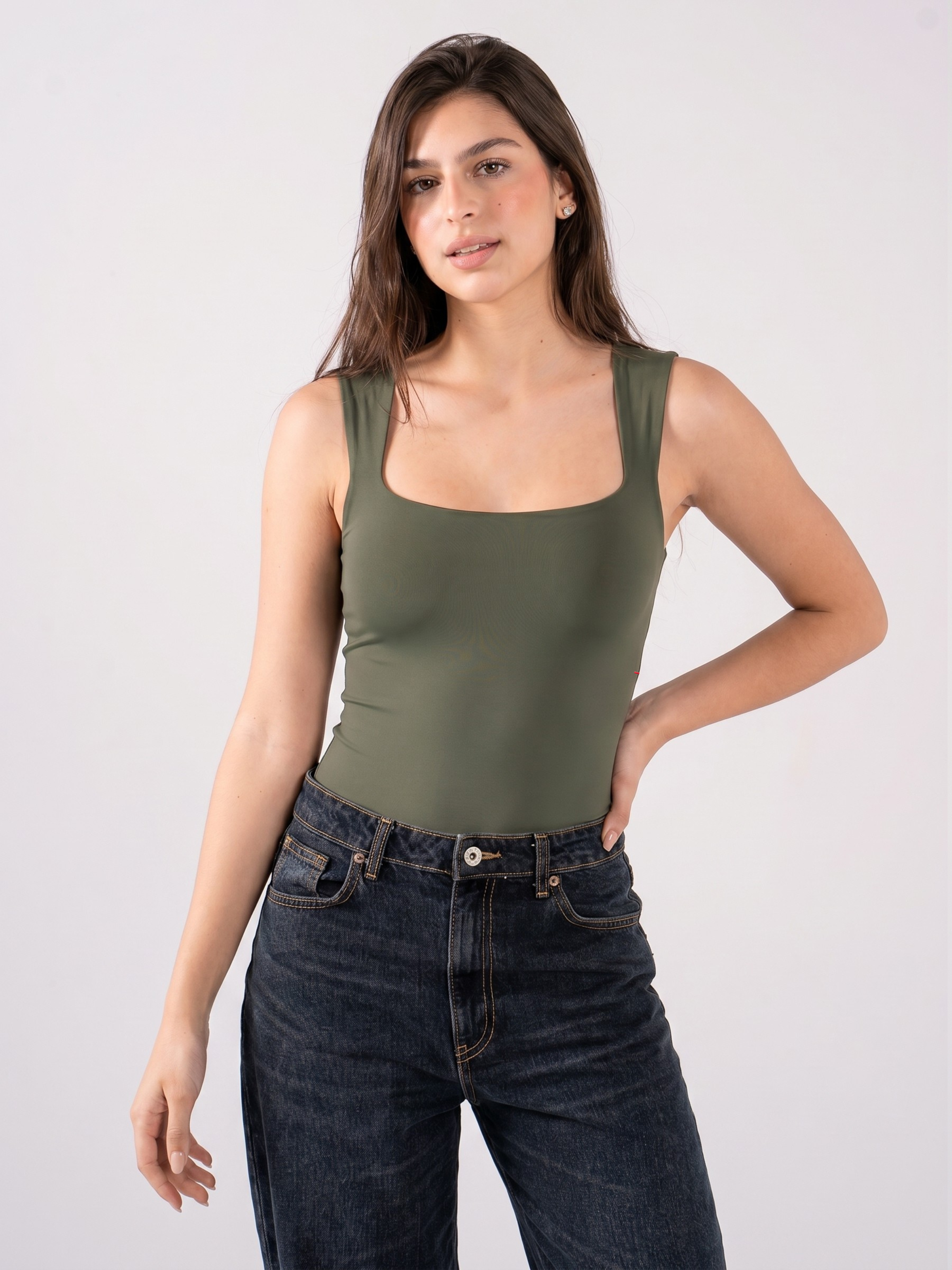REFINED BODYSUIT SQUARE NECK