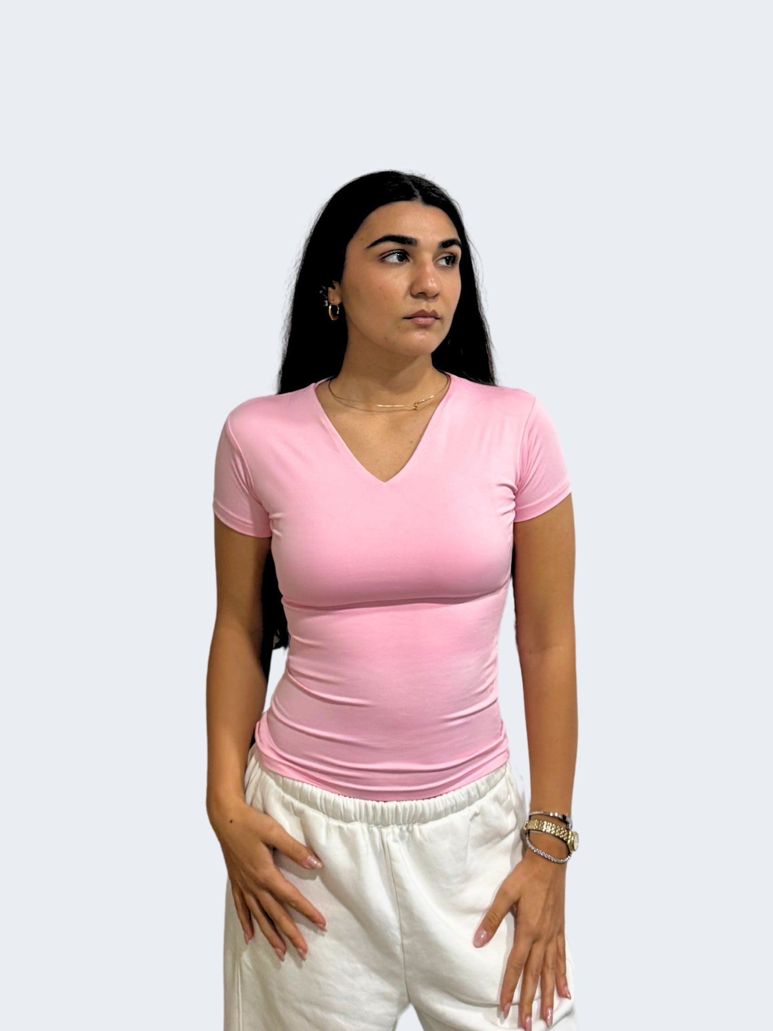 V NECK SHORT SLEEVE