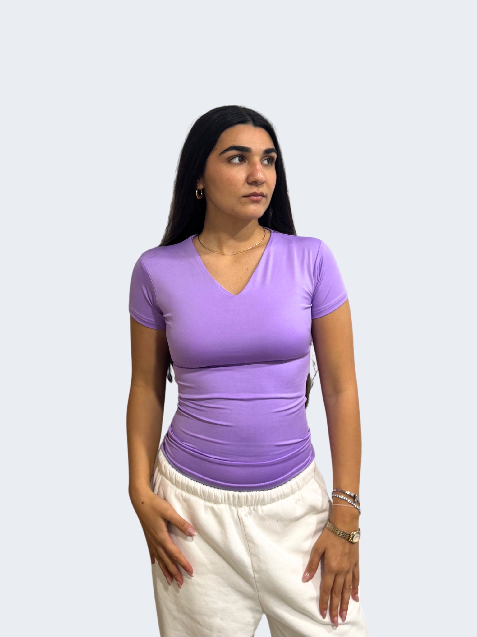 V NECK SHORT SLEEVE