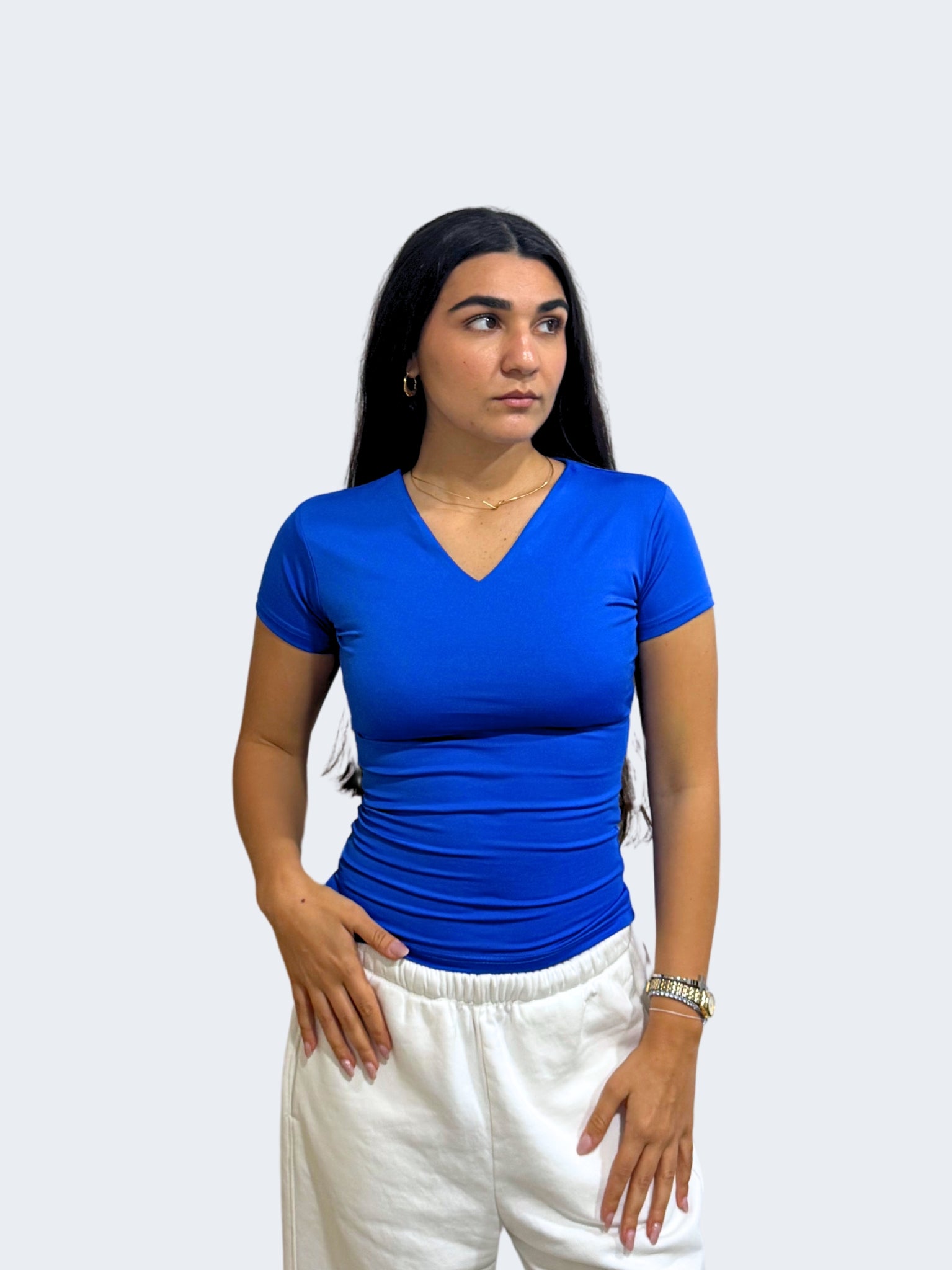 V NECK SHORT SLEEVE