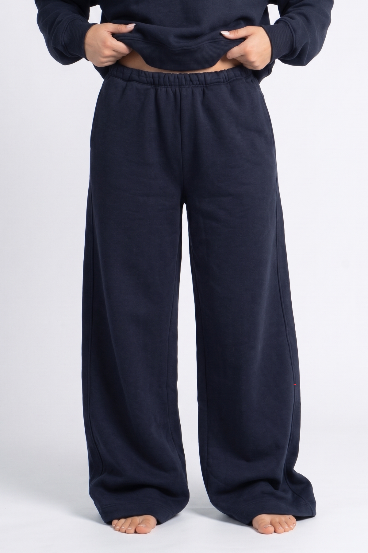 REFINED WIDE LEG SWEAT PANTS