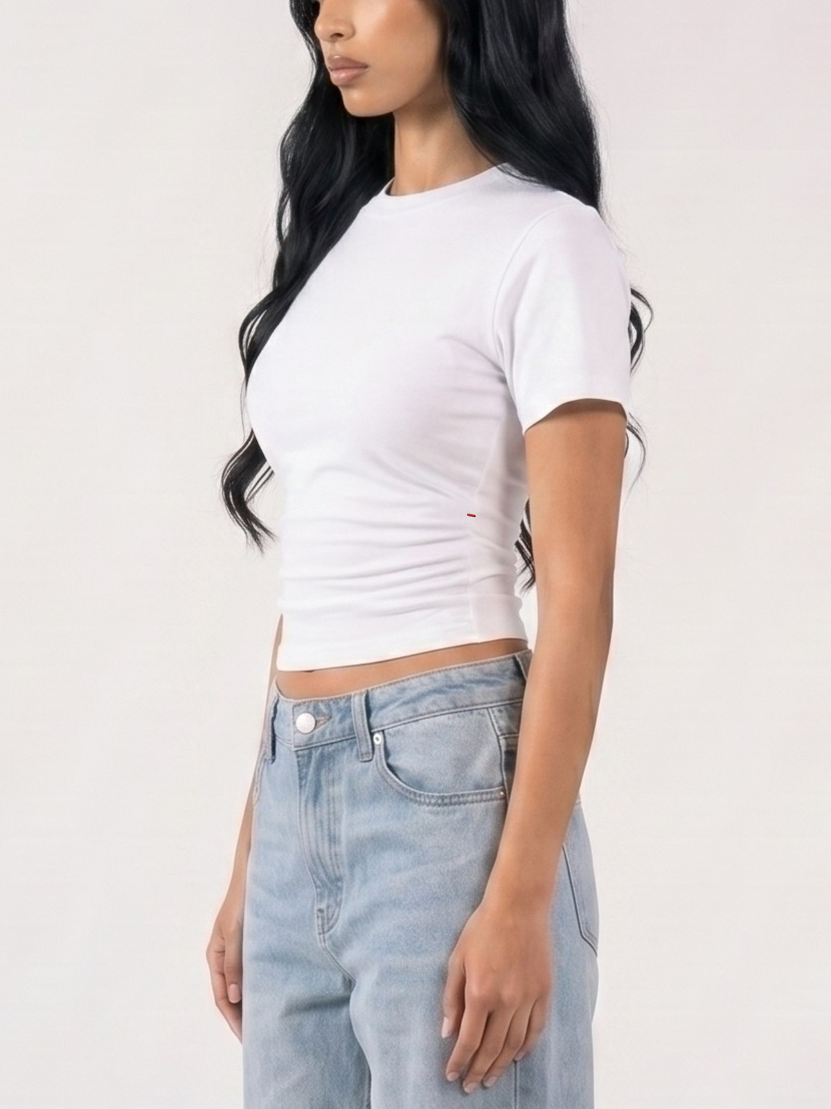 REFINED CINCHED WAIST COTTON TOP