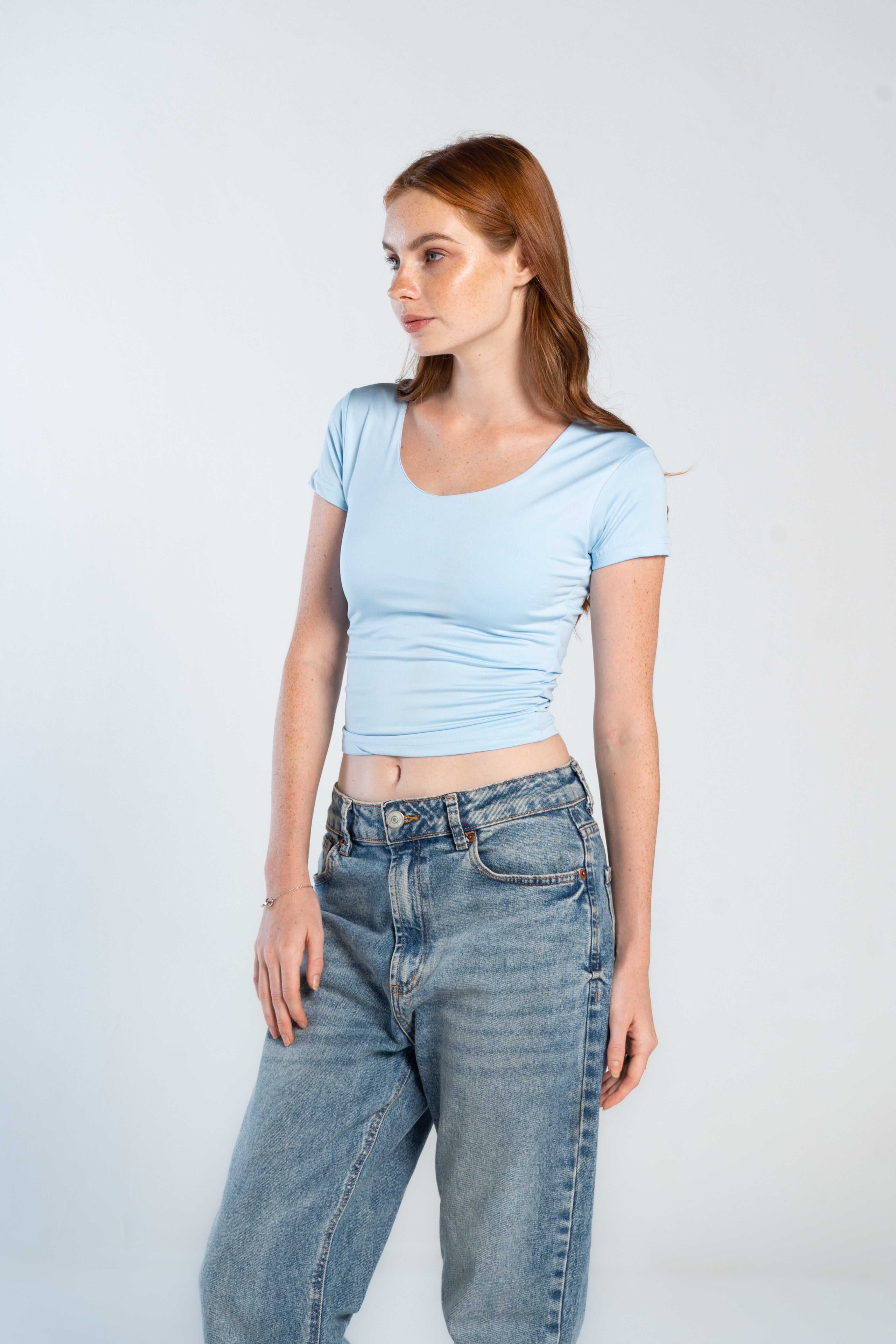 WIDE NECK SHORT SLEEVE            ( COLORS )