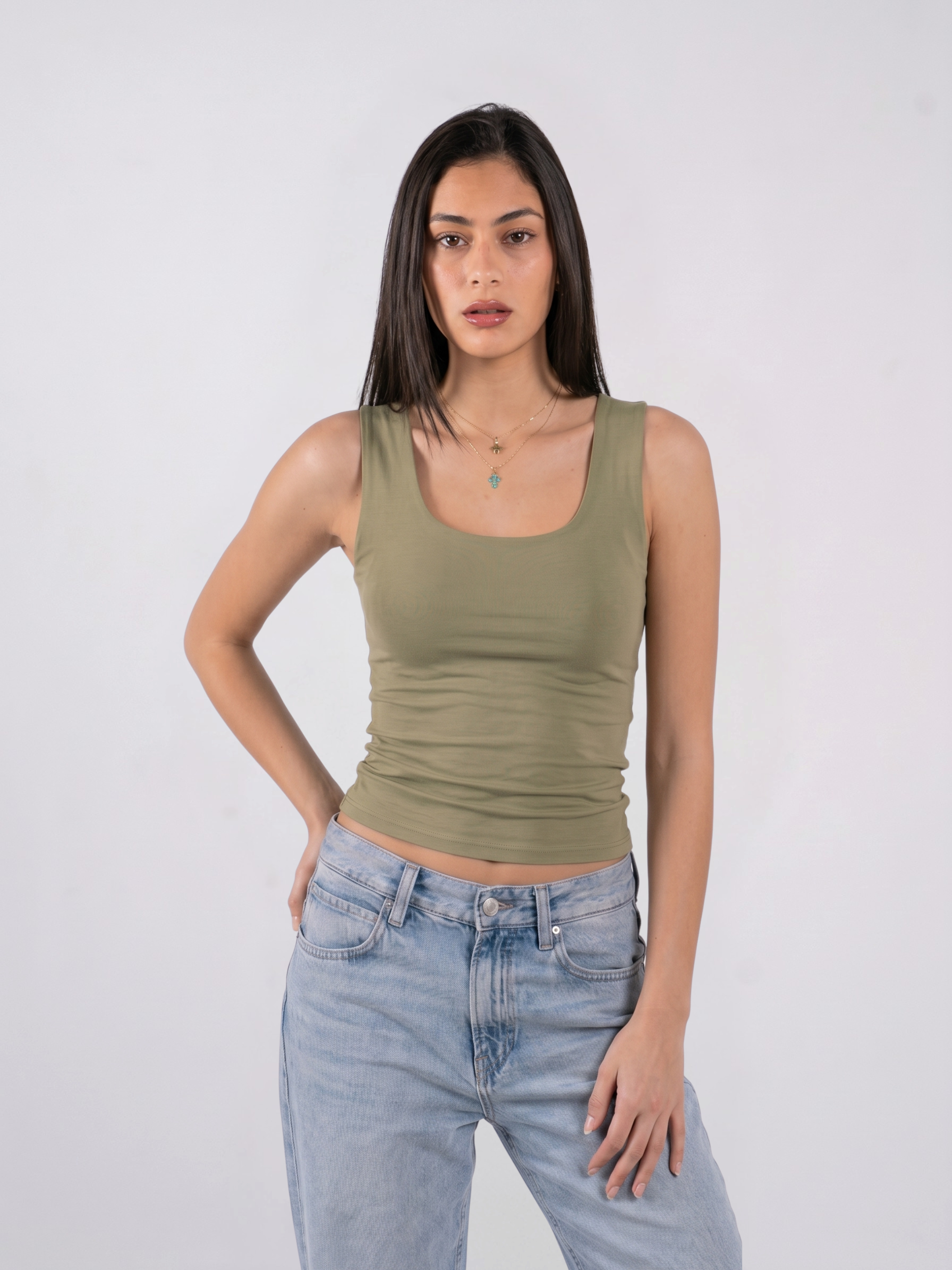 REFINED COTTON TANK-TOP