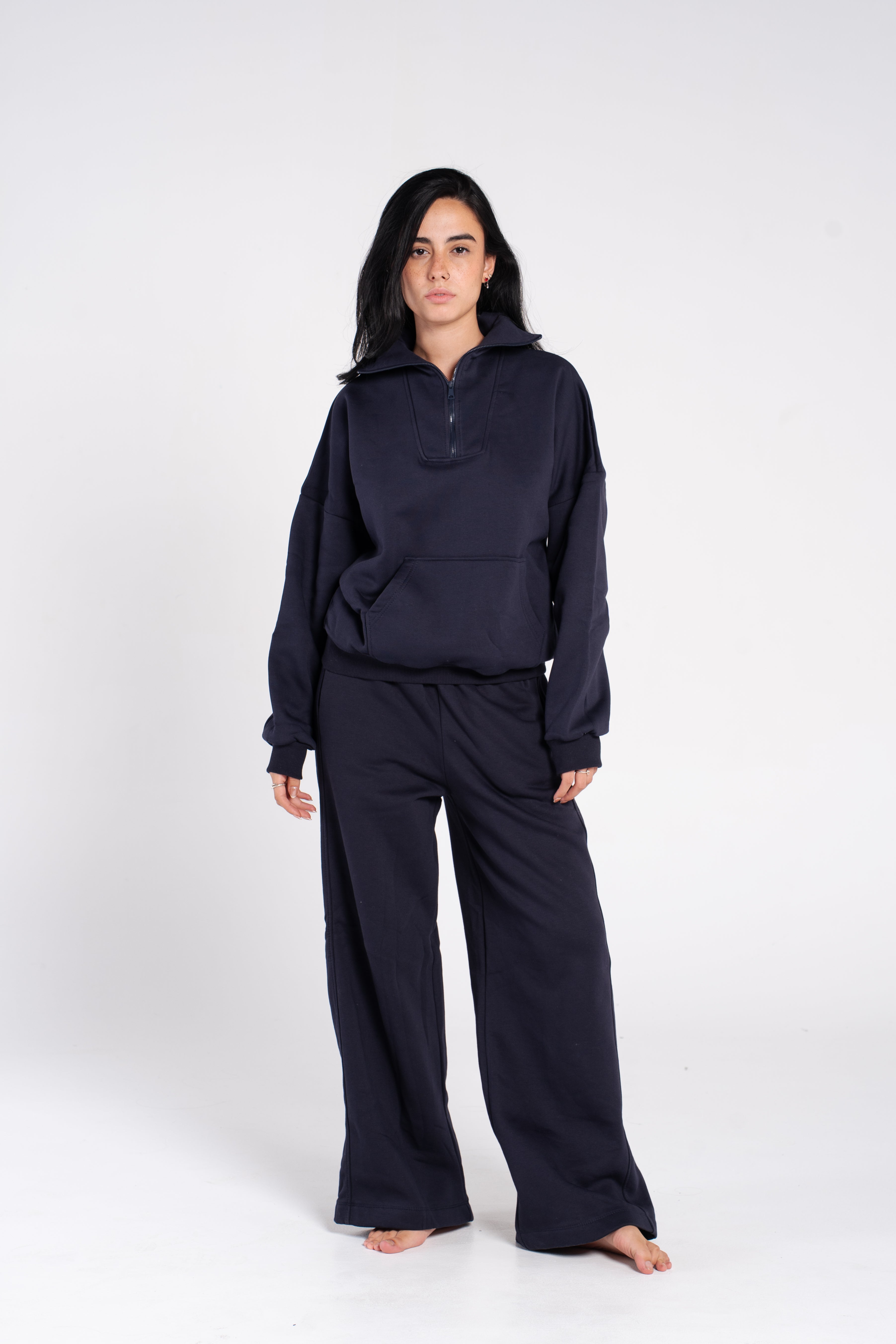 (EXTRA) HIGH NECK ZIPPER  SWEAT SHIRT