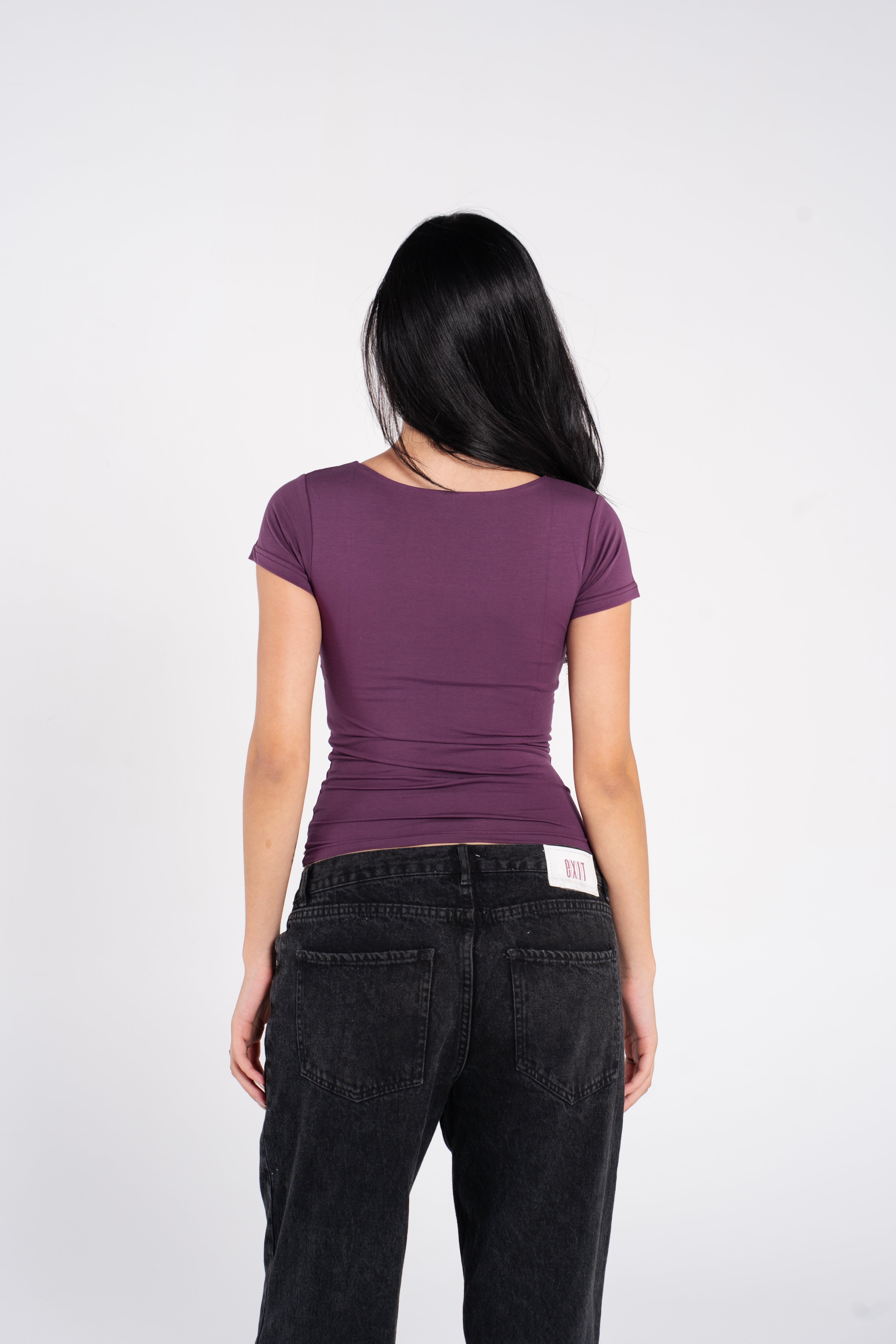 COTTON SQUARE NECK SHORT SLEEVE