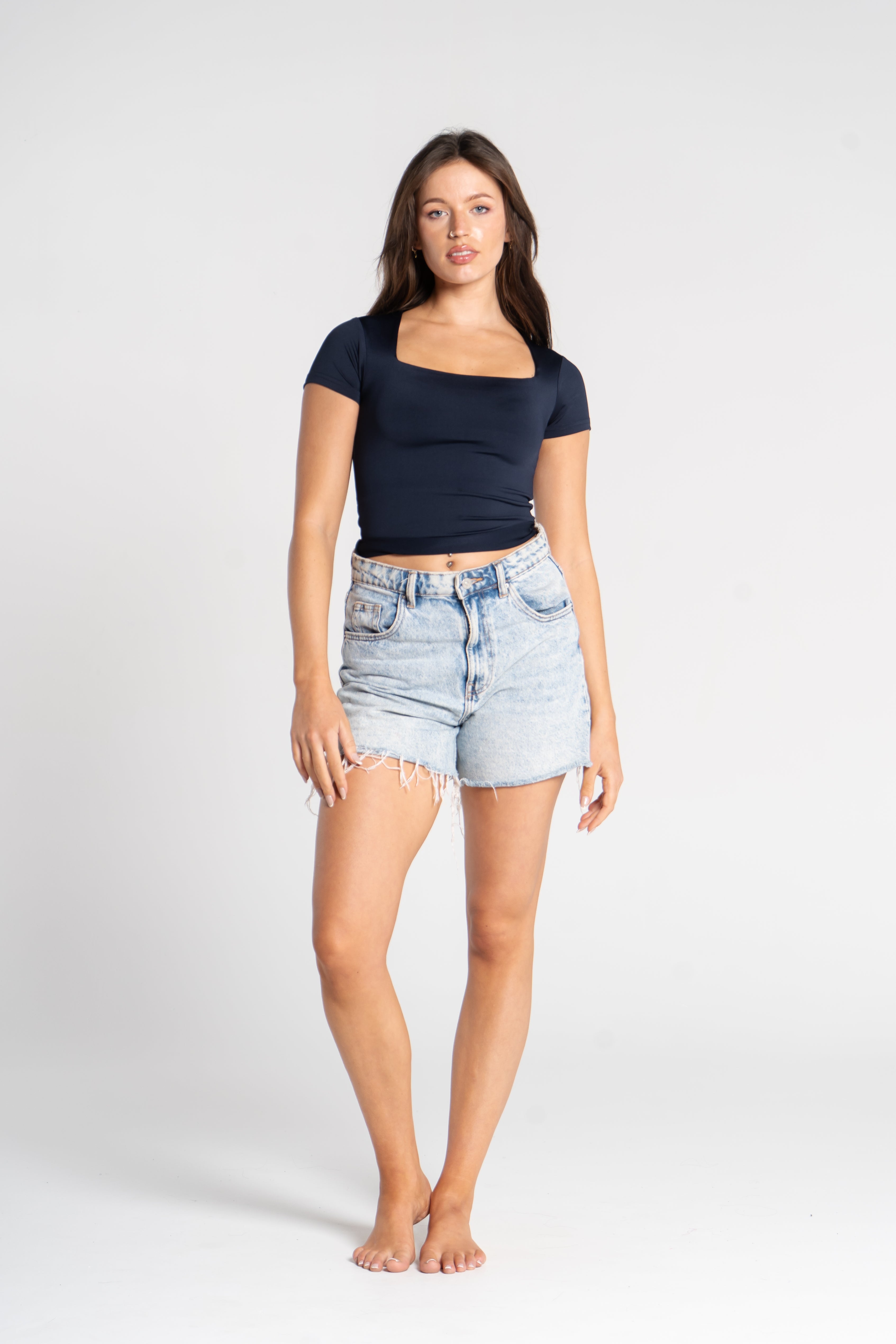 SQUARE NECK SHORT SLEEVE (COLORS)