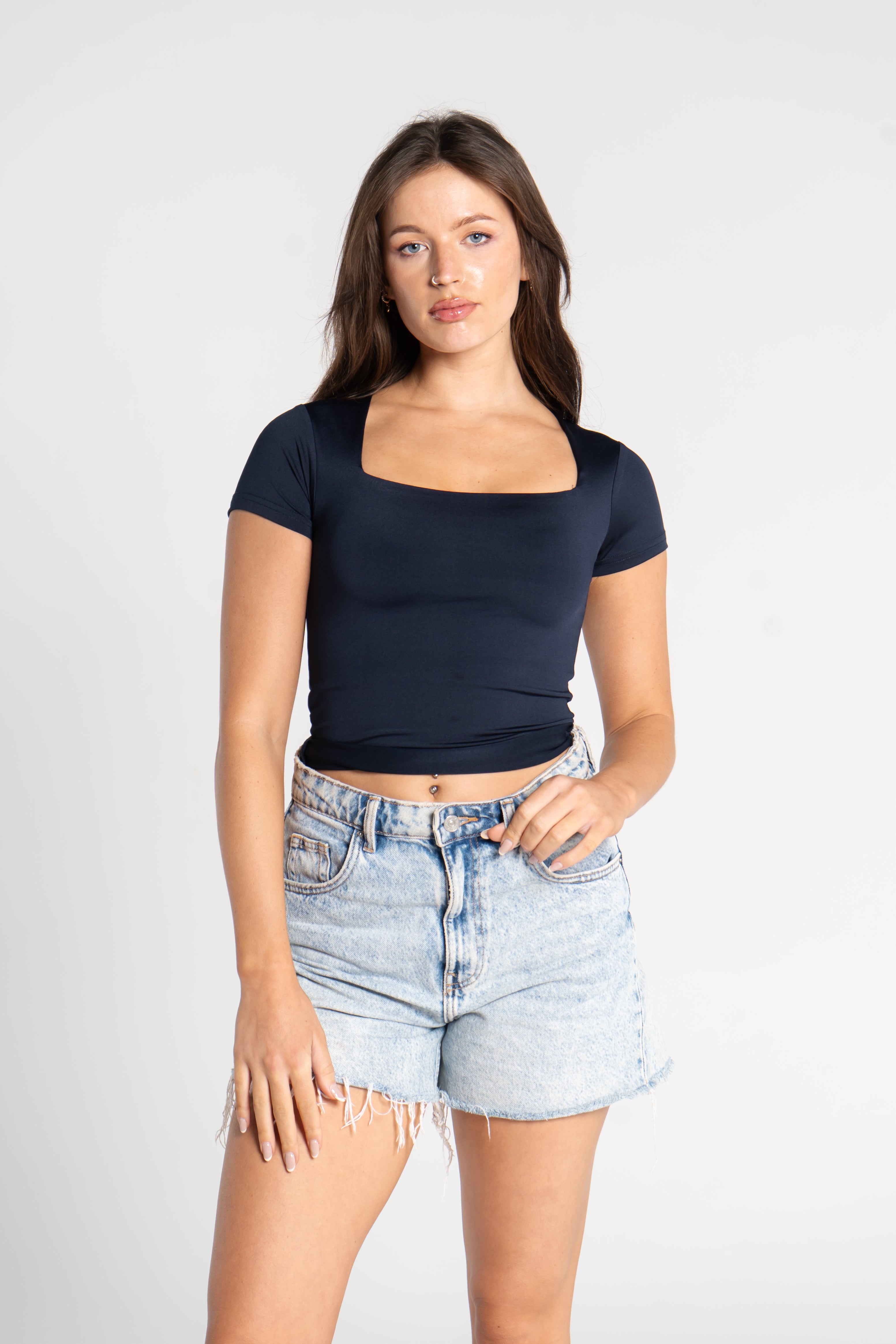SQUARE NECK SHORT SLEEVE (COLORS)