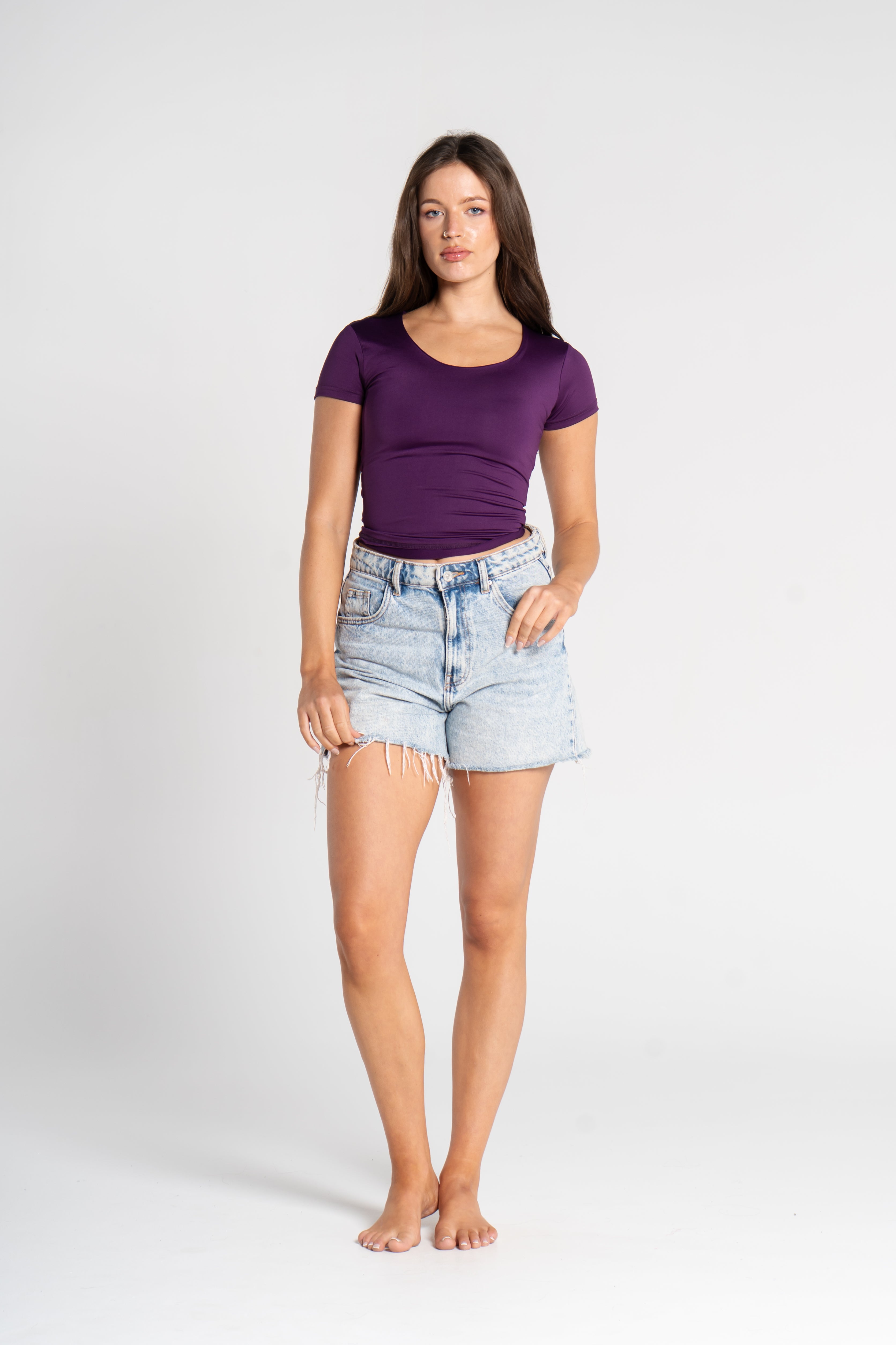 WIDE NECK SHORT SLEEVE            ( COLORS )