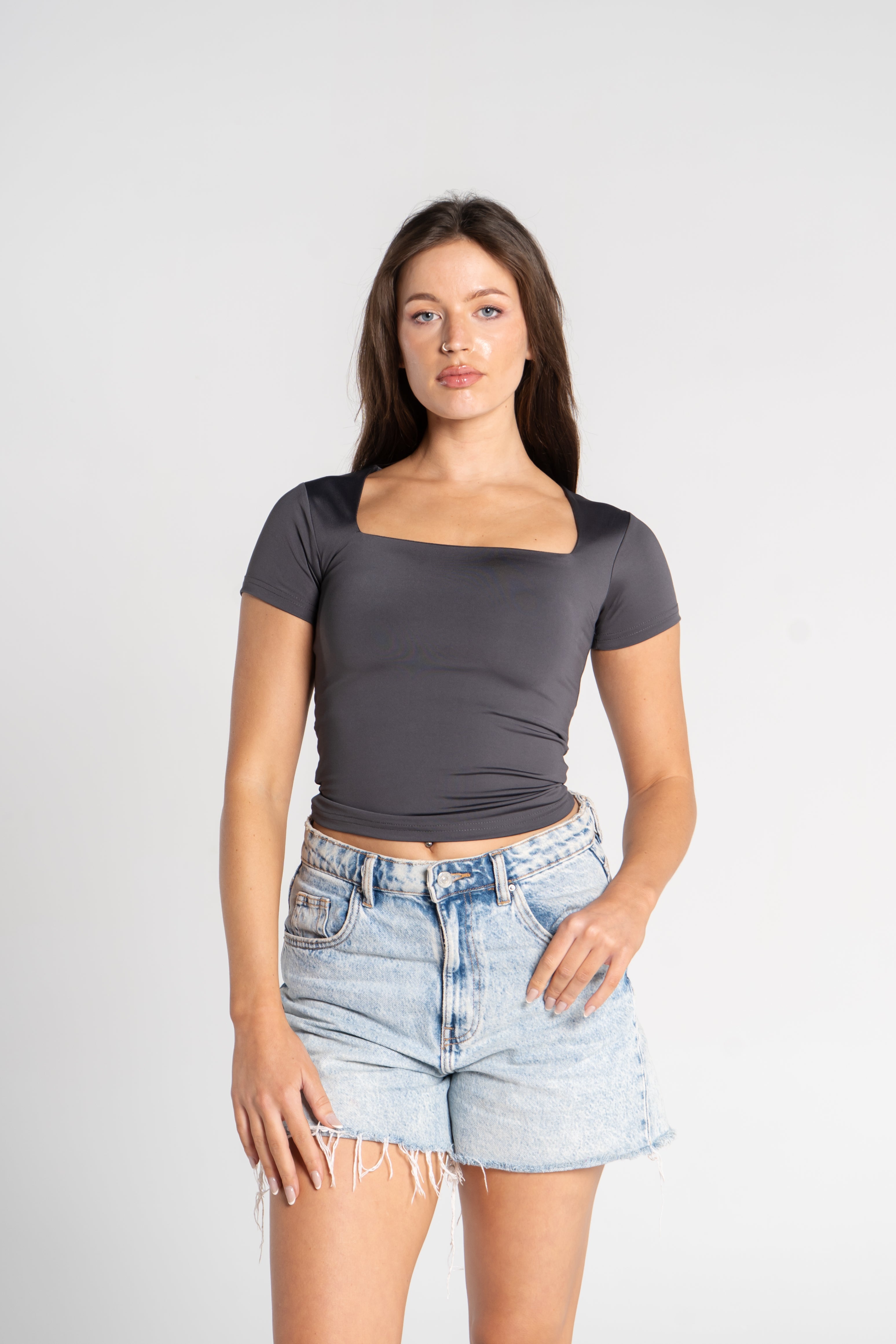 SQUARE NECK SHORT SLEEVE (COLORS)