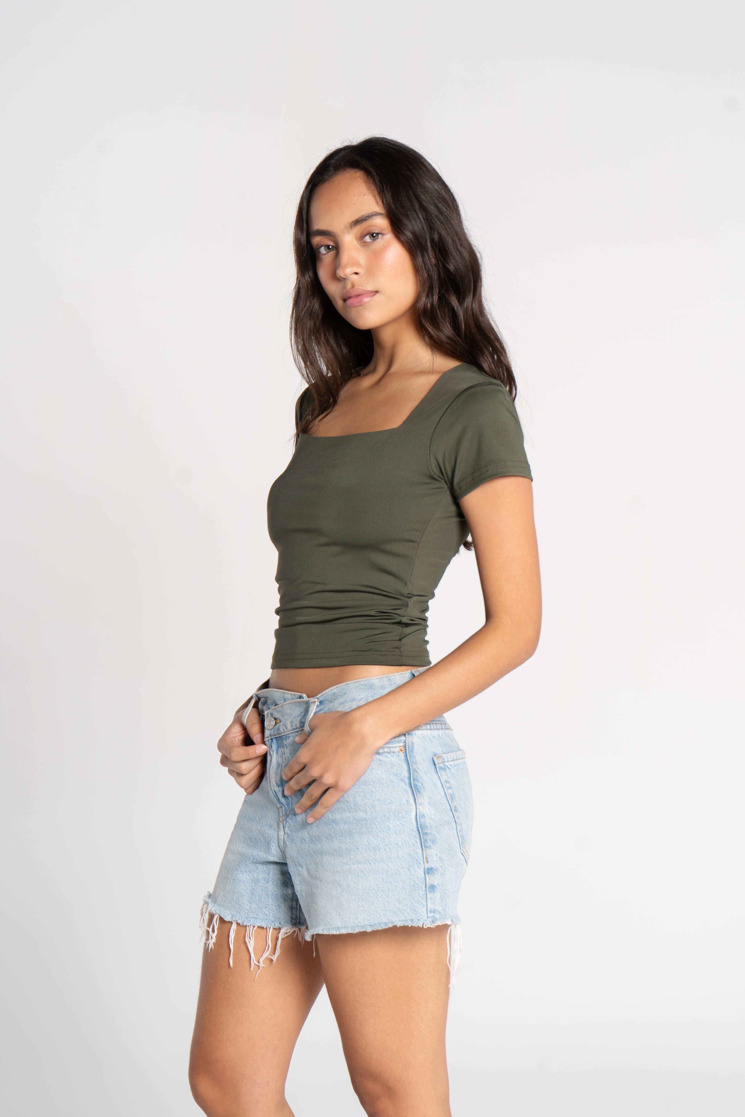 SQUARE NECK SHORT SLEEVE (COLORS)