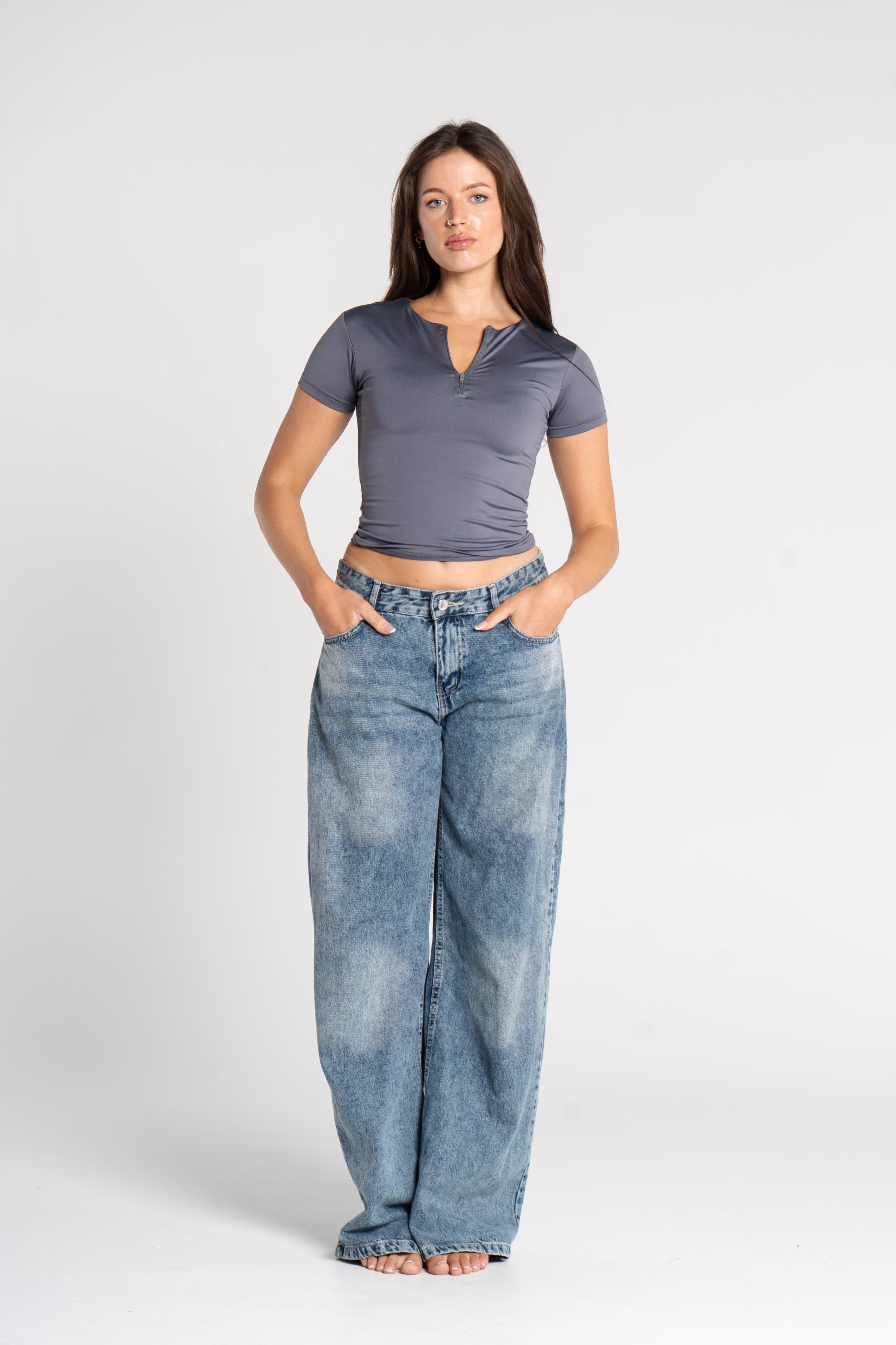 ZIPPER SHORT SLEEVE