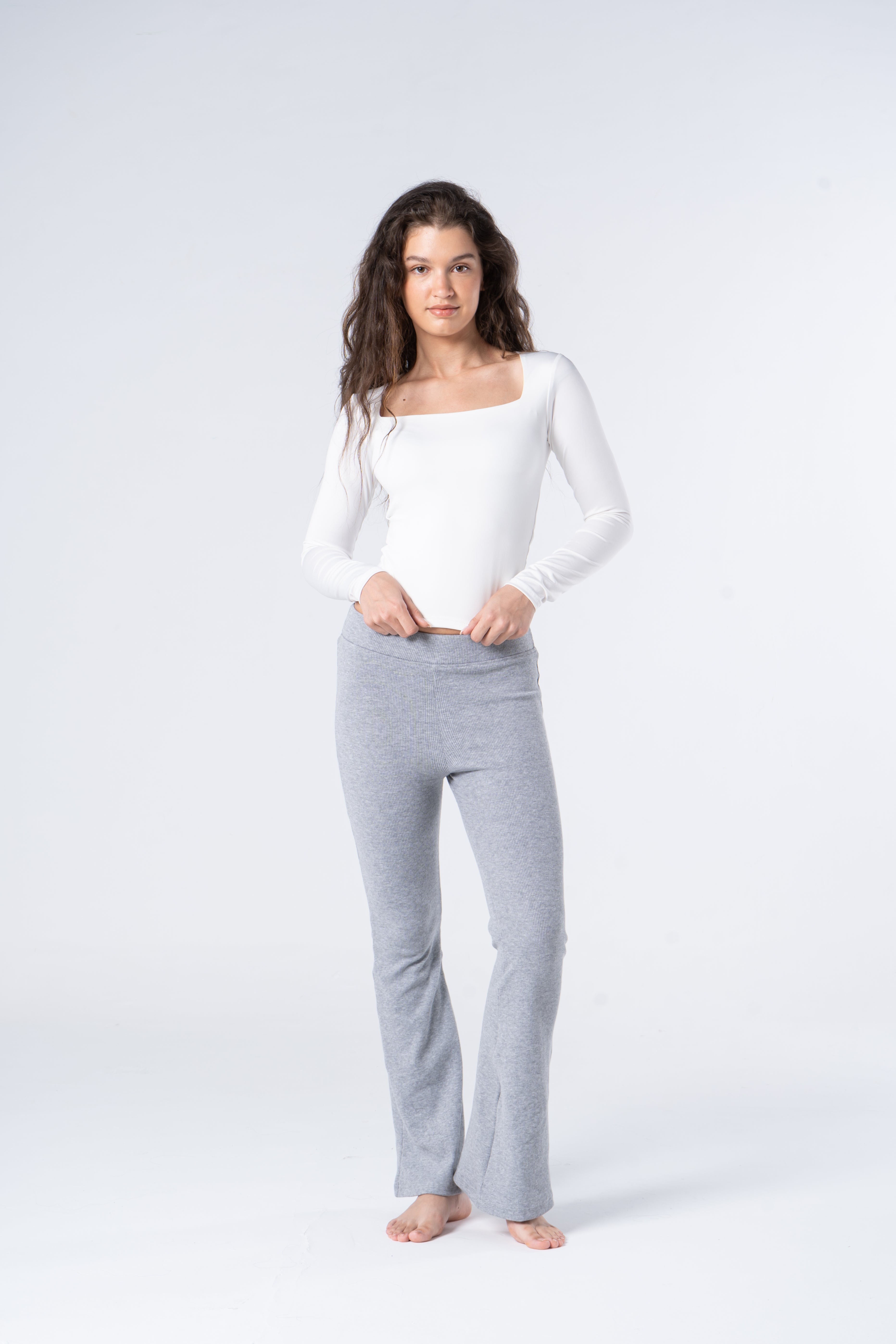 SQUARE NECK LONG SLEEVE