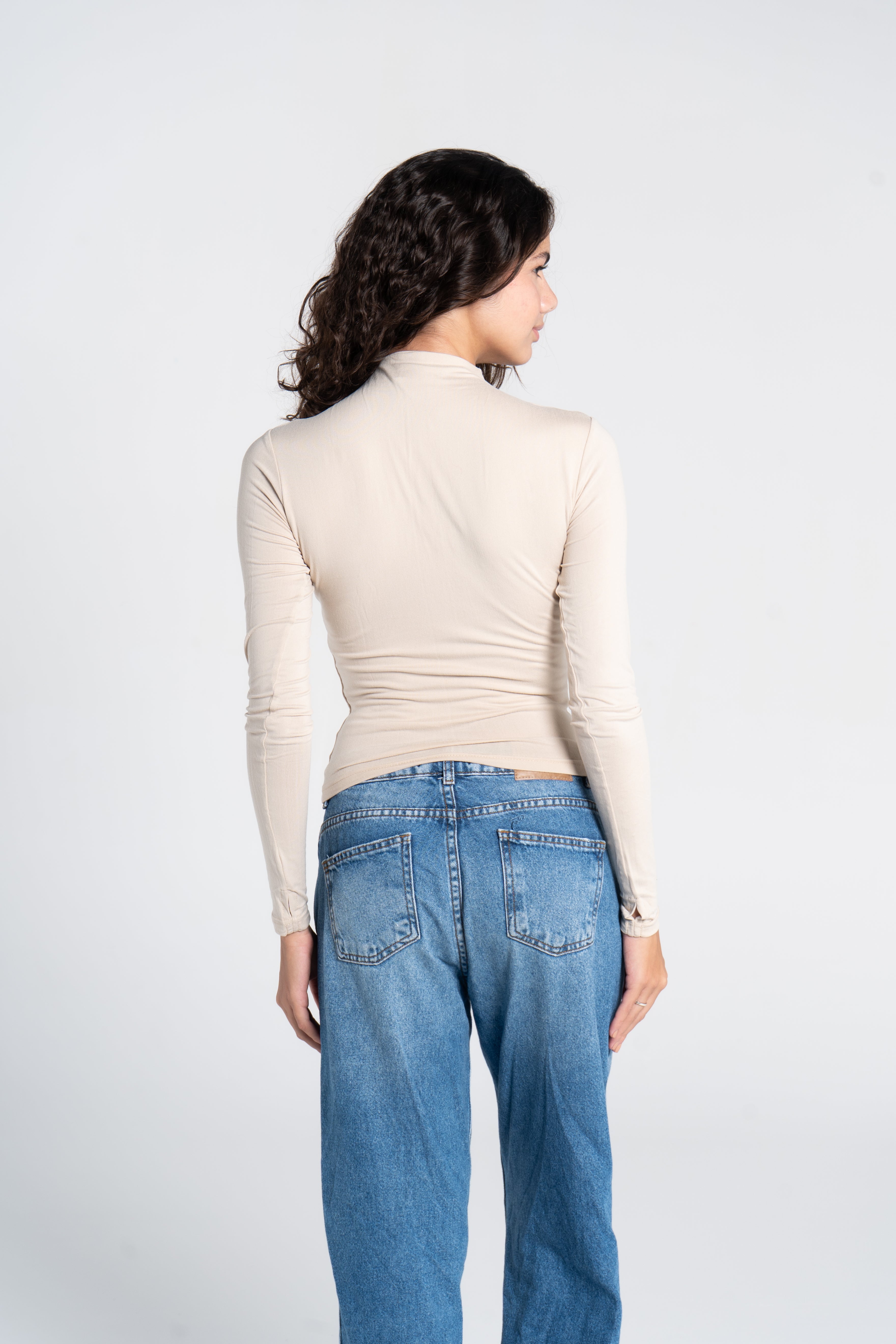 COTTON HIGH NECK LONG SLEEVE