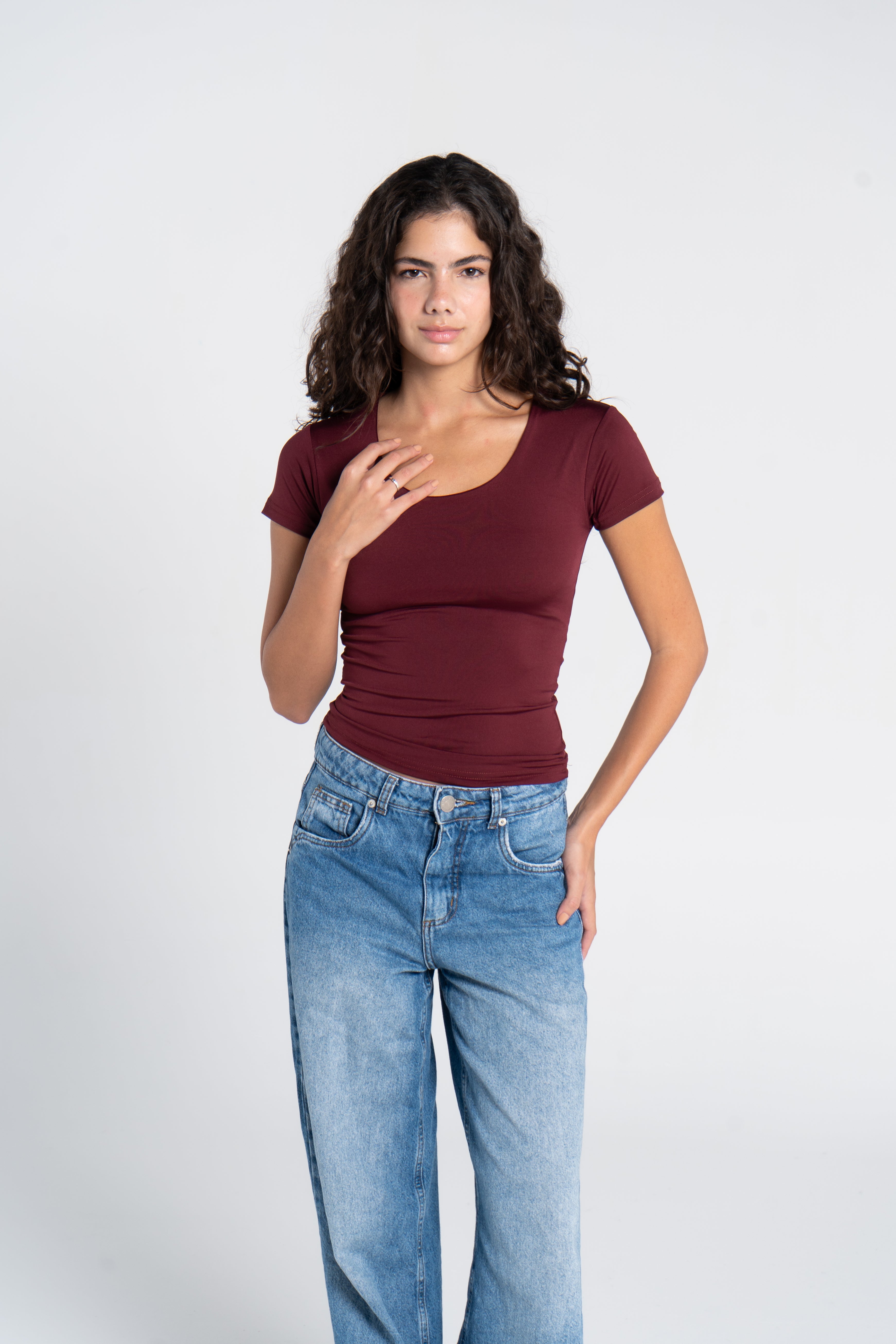 WIDE NECK SHORT SLEEVE            ( COLORS )