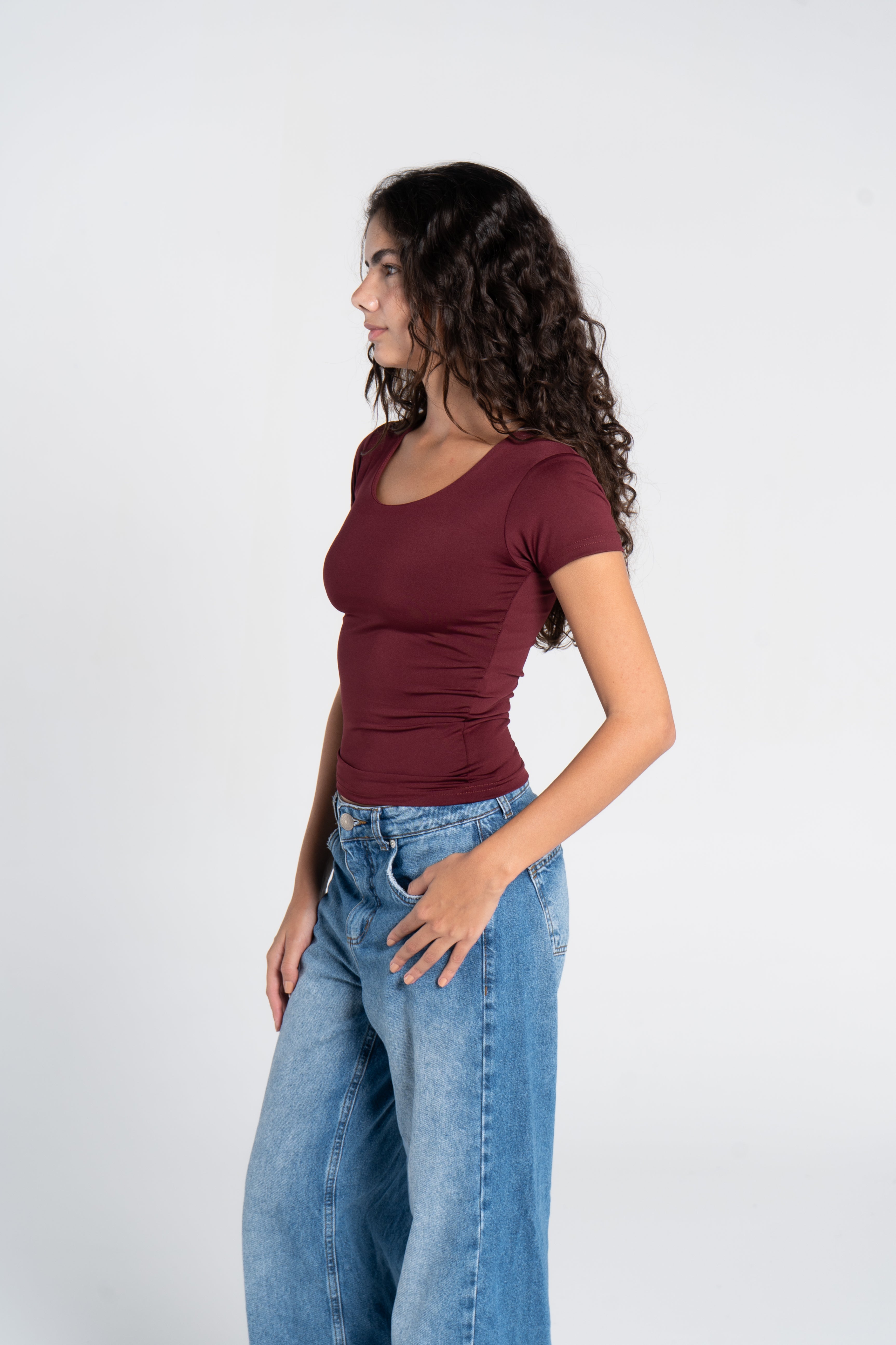 WIDE NECK SHORT SLEEVE            ( COLORS )
