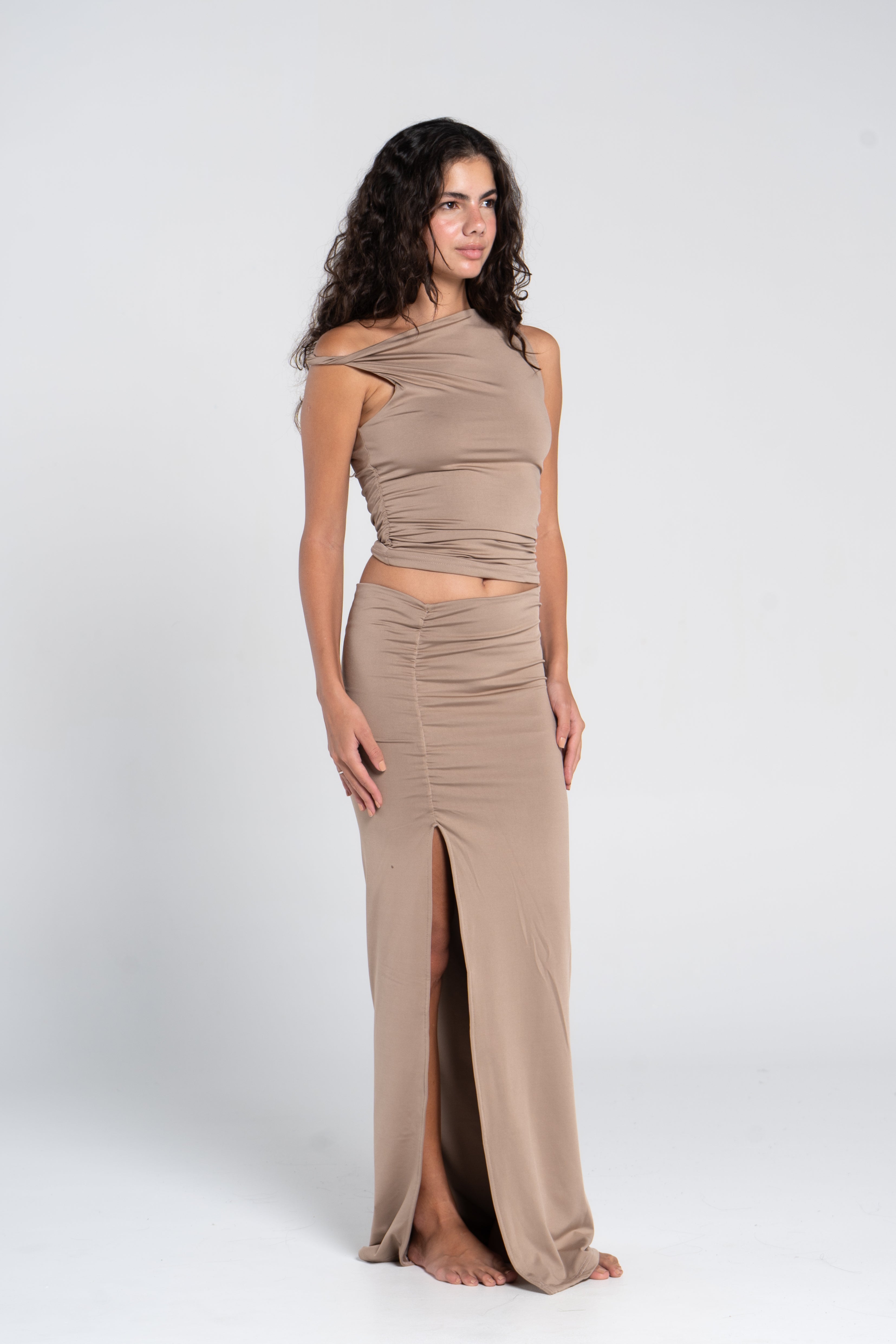RUCHED TWISTED TOP