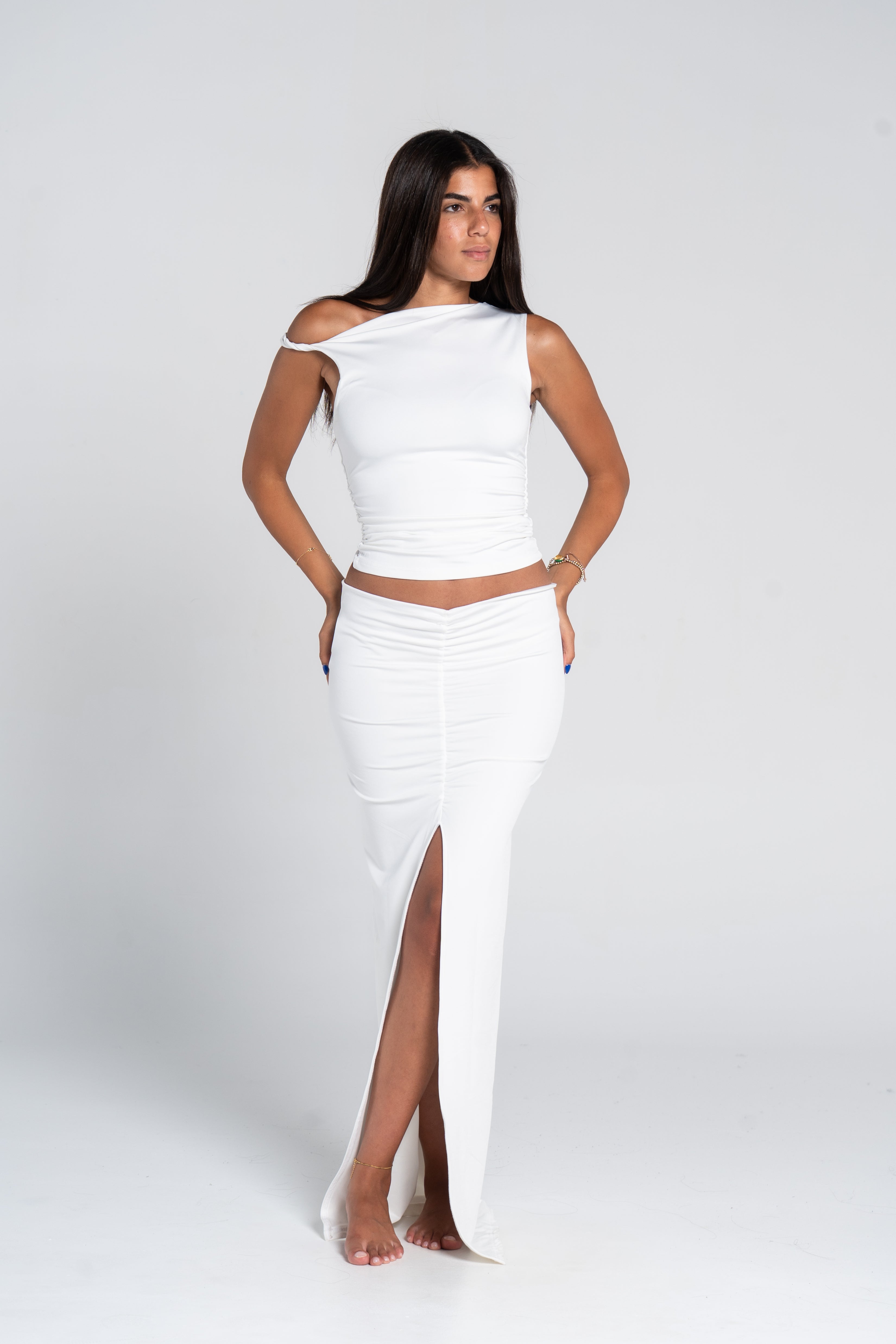 RUCHED TWISTED TOP