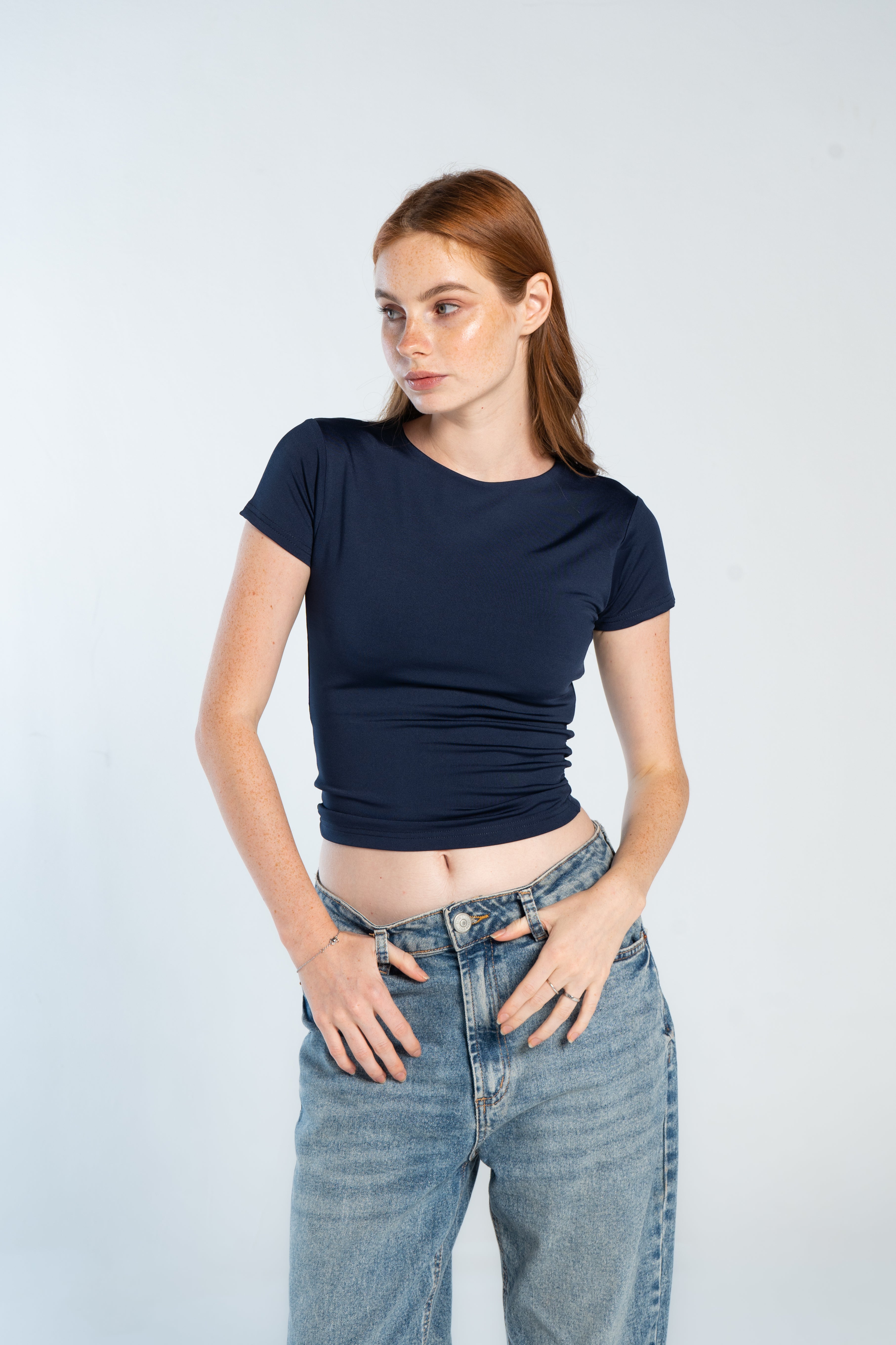 ROUND NECK SHORT SLEEVE        ( COLORS )