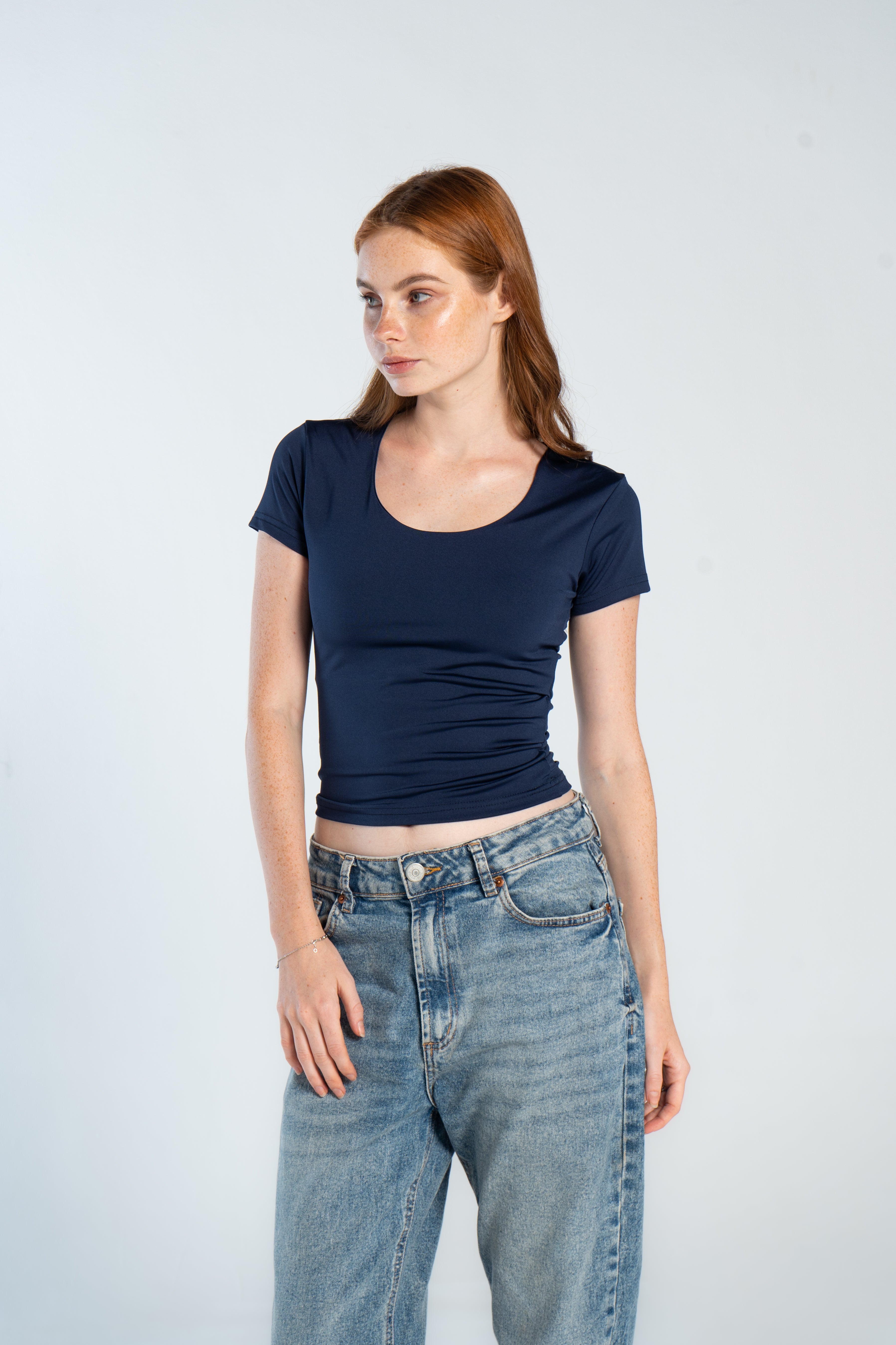 WIDE NECK SHORT SLEEVE            ( COLORS )