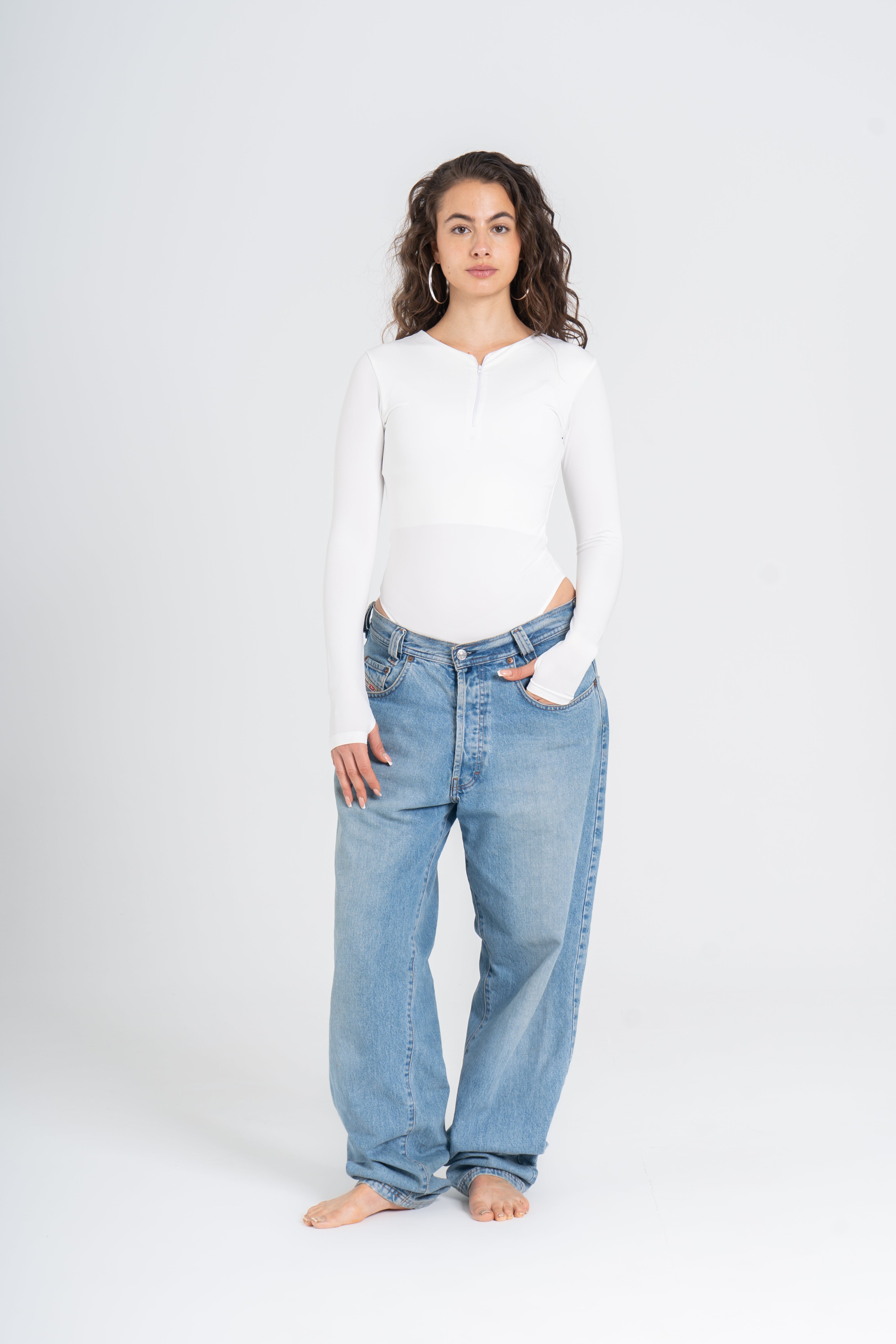 ZIPPER LONG SLEEVE BODYSUIT