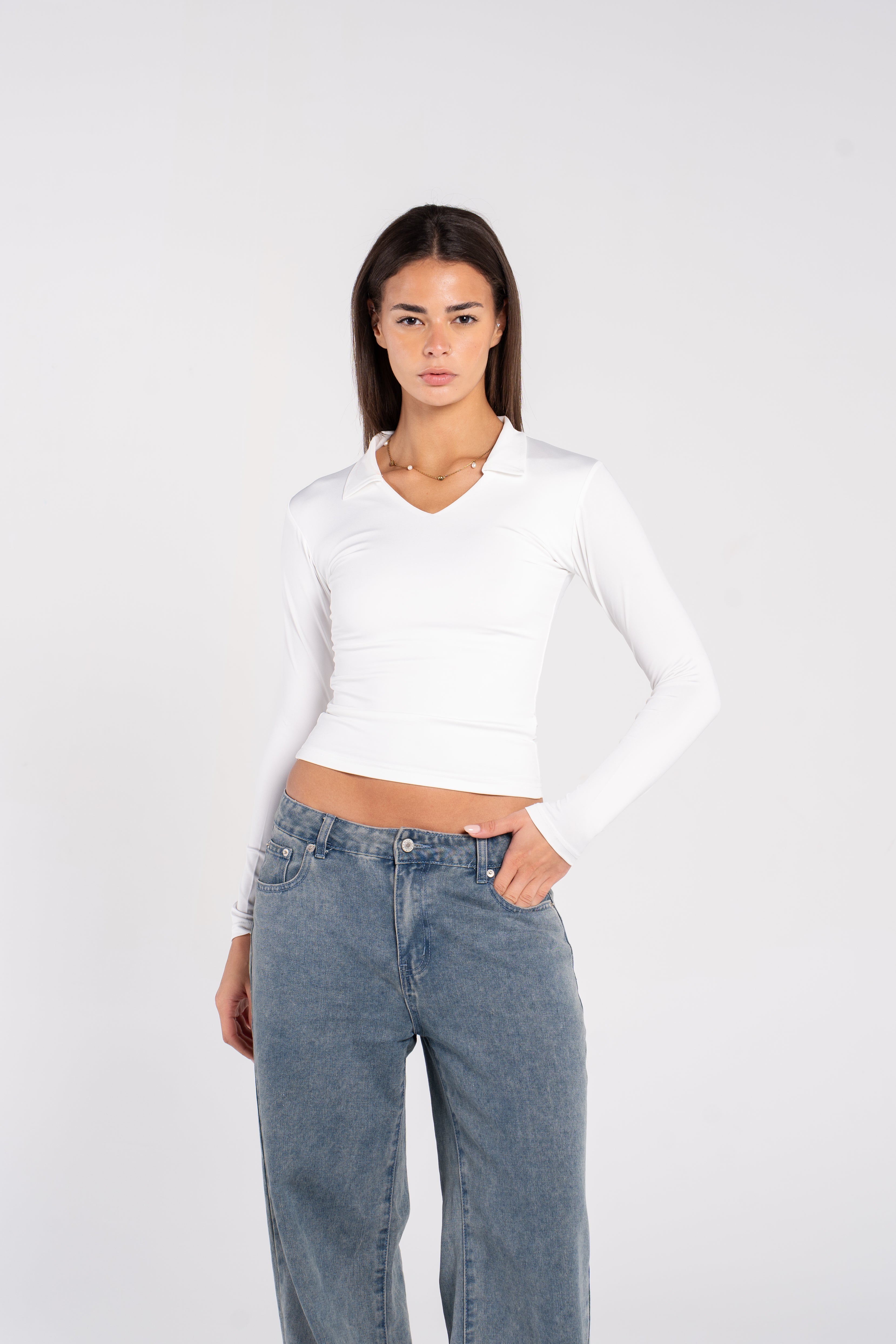 V POLO LONG SLEEVE