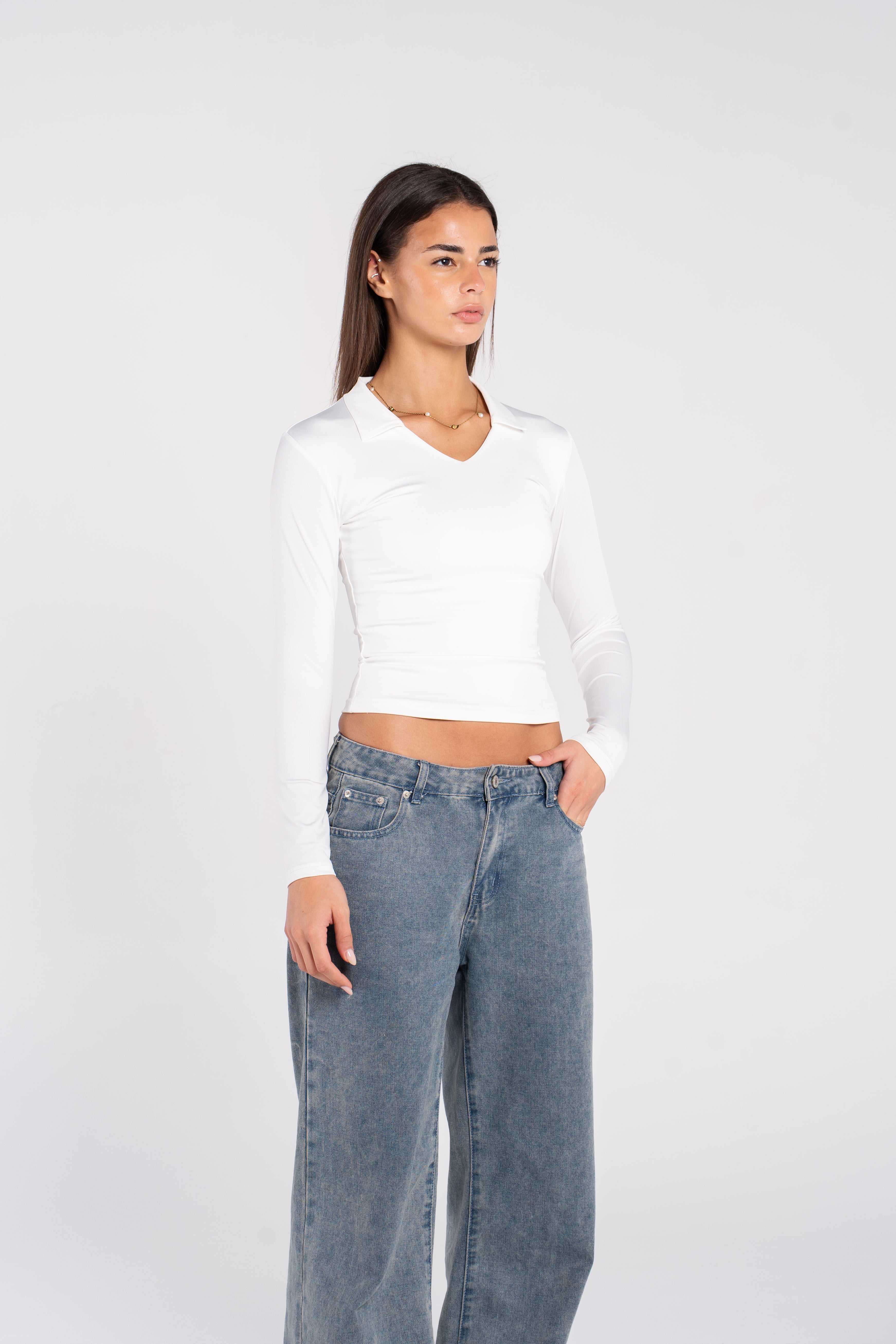 V POLO LONG SLEEVE