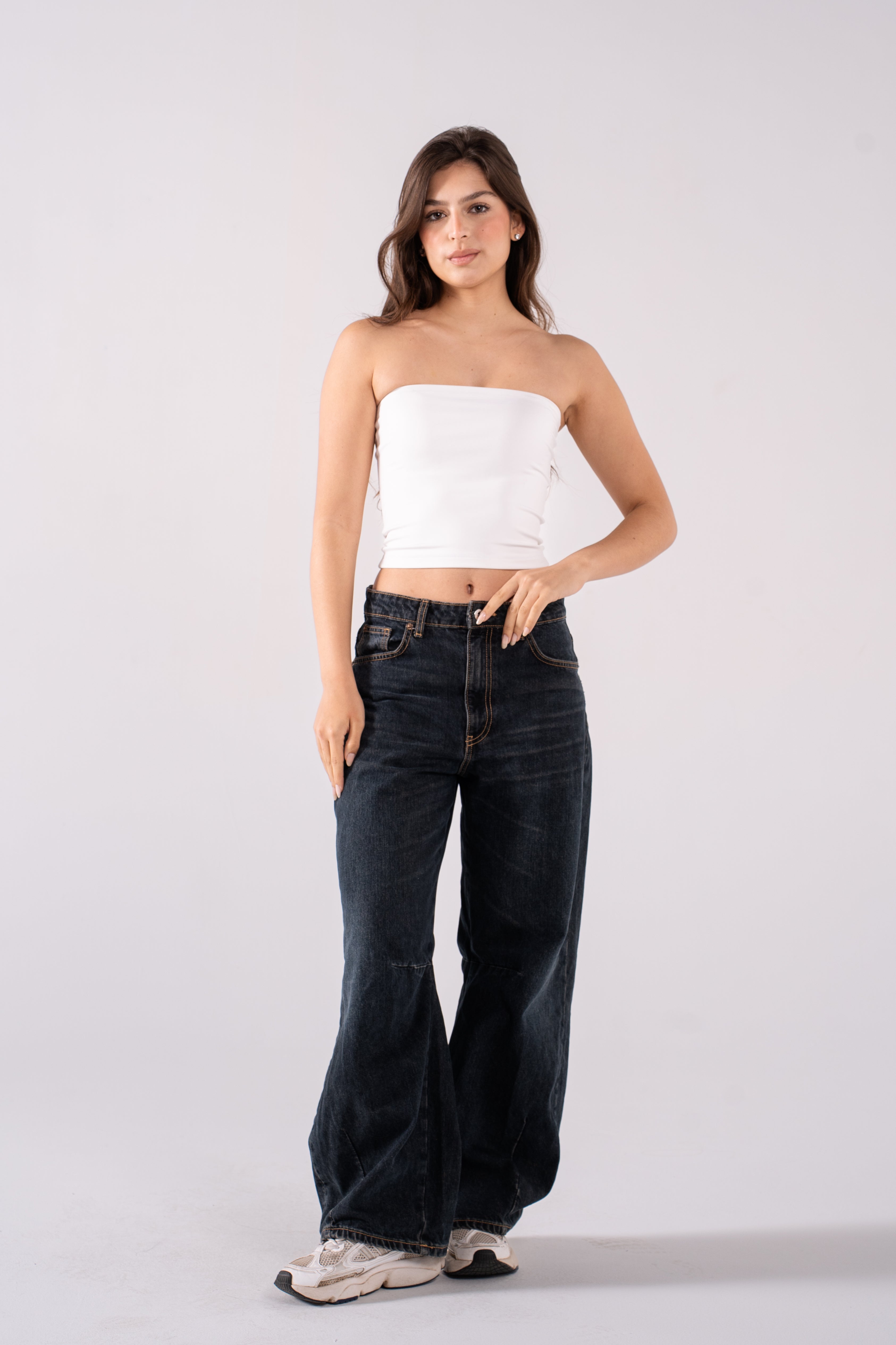 REFINED COTTON TUBE TOP