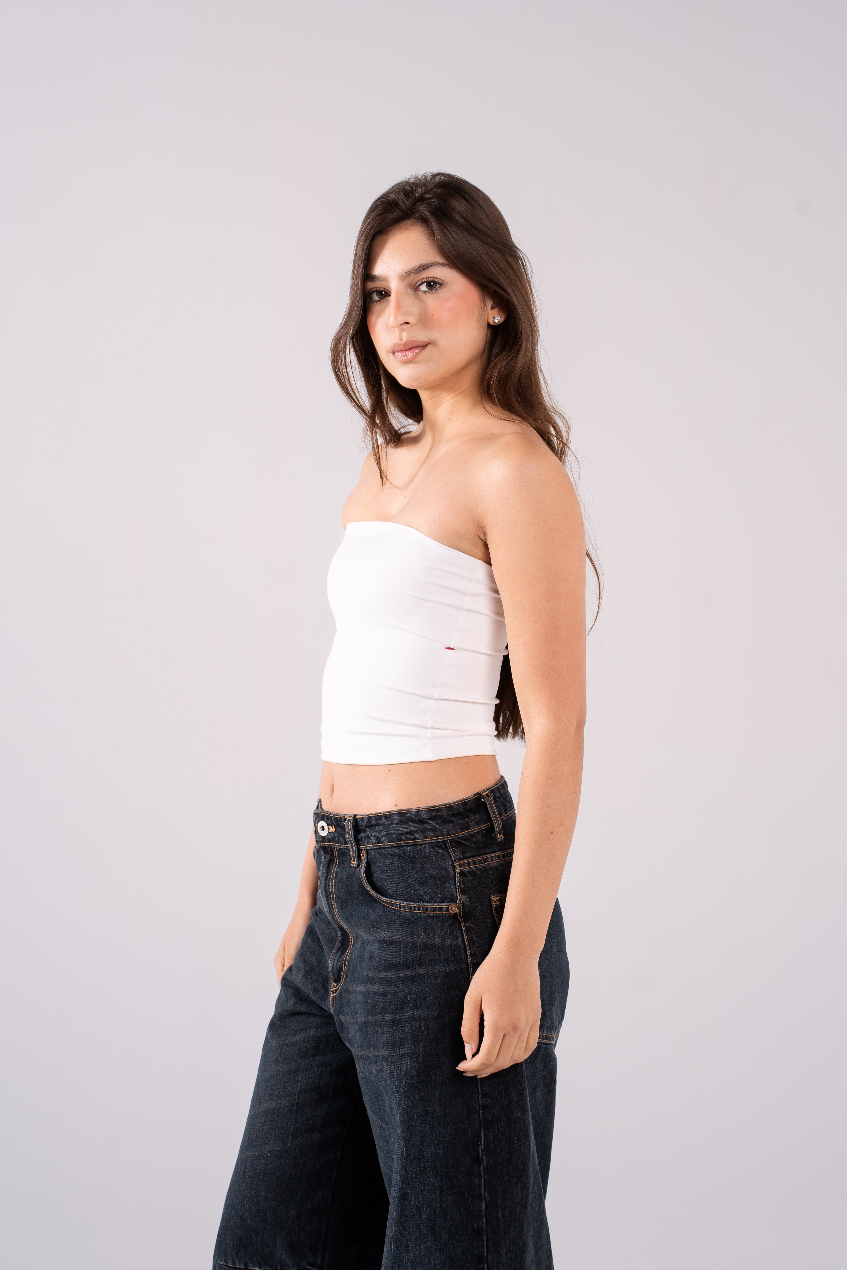 REFINED COTTON TUBE TOP