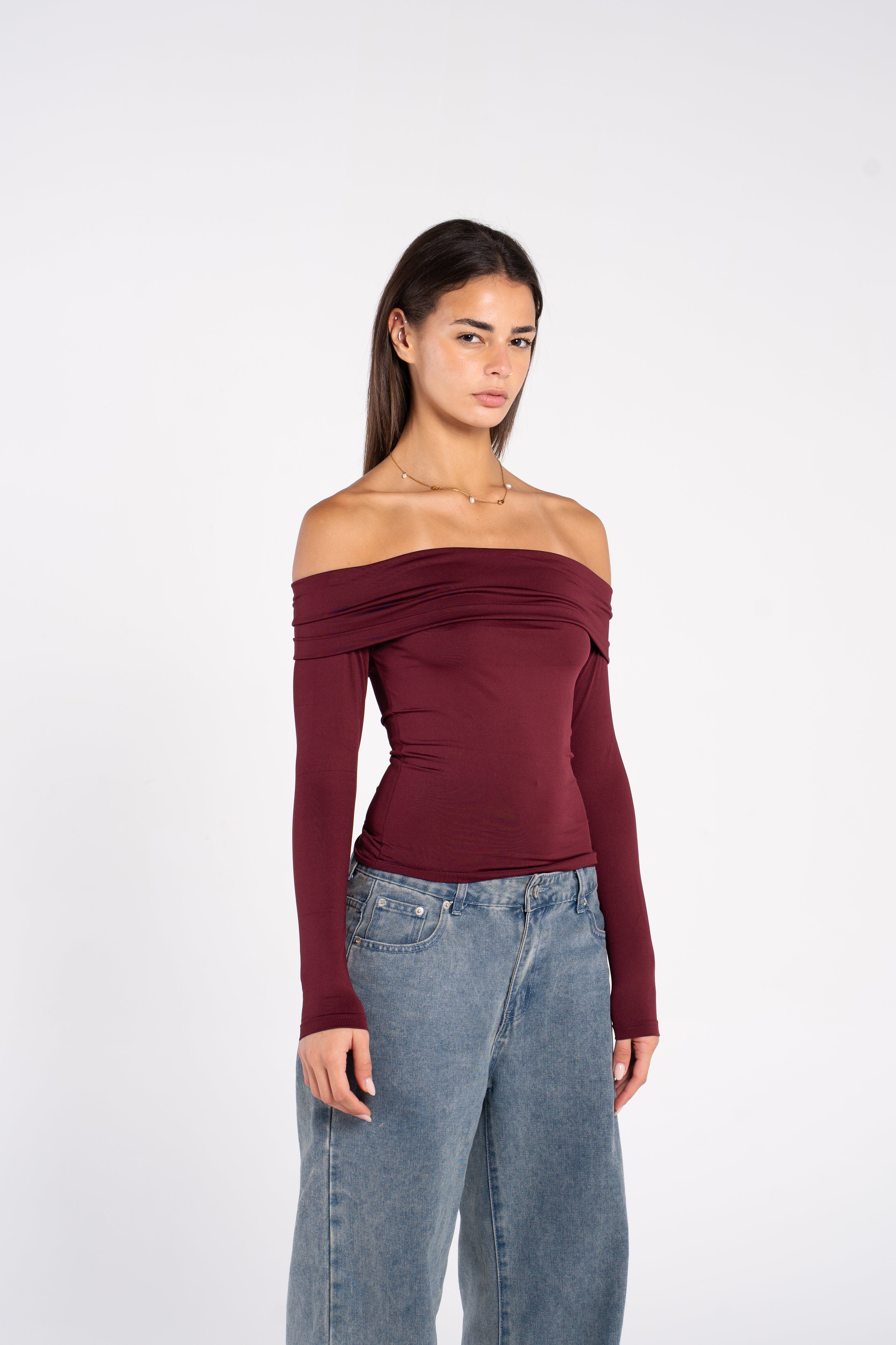 OFF SHOULDER LONG SLEEVE