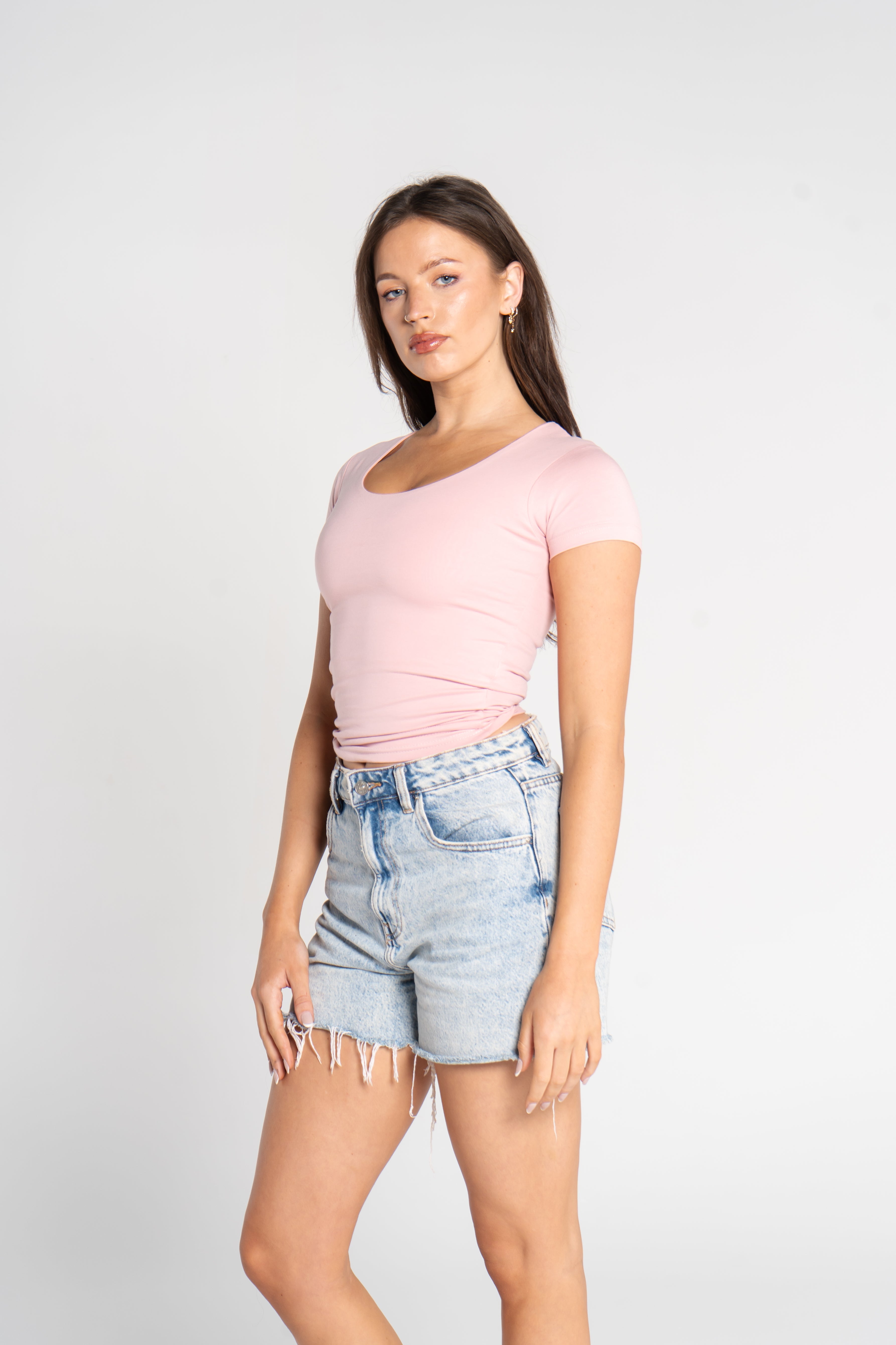 COTTON WIDE NECK SHORT SLEEVE