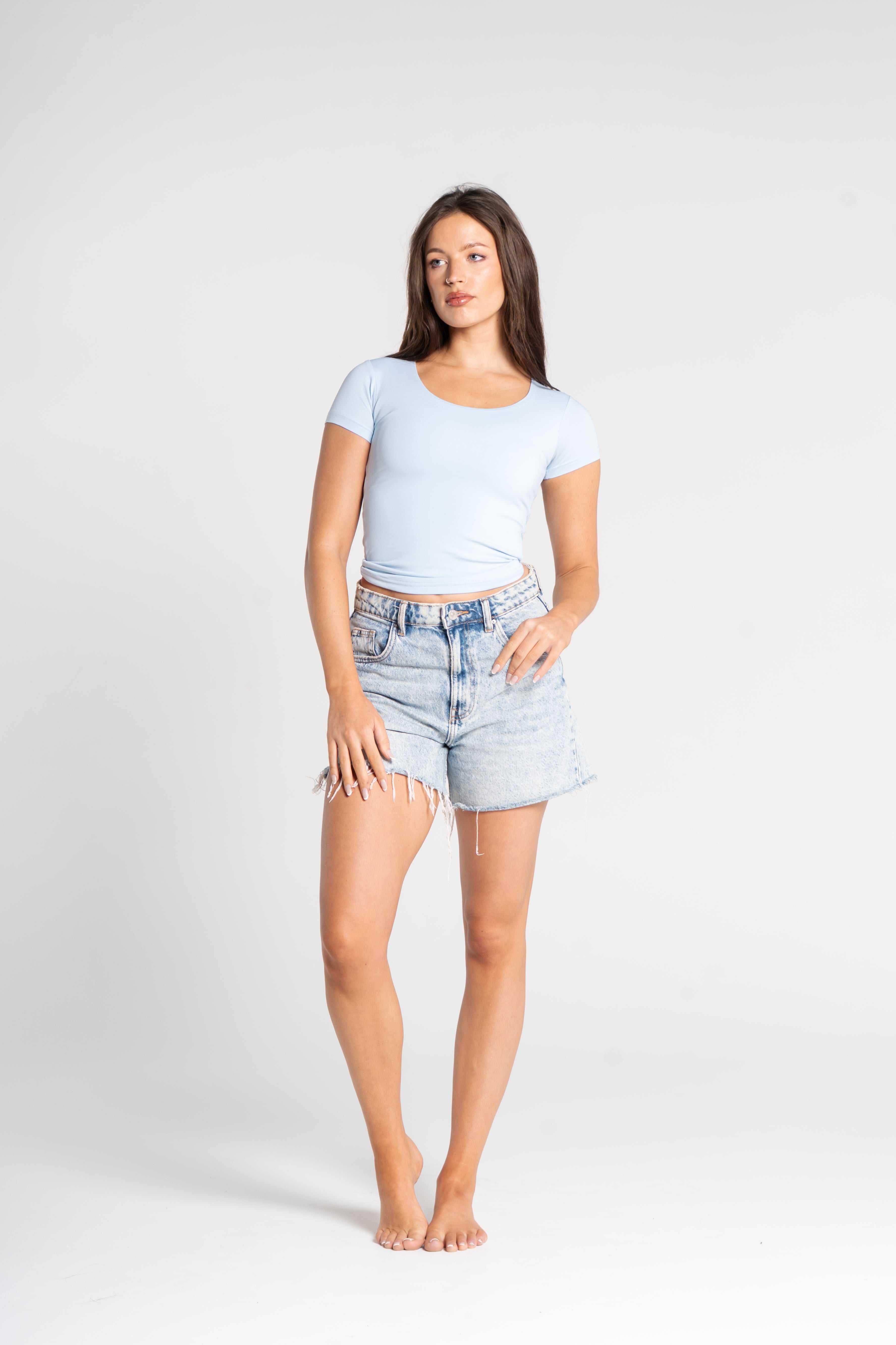 COTTON WIDE NECK SHORT SLEEVE