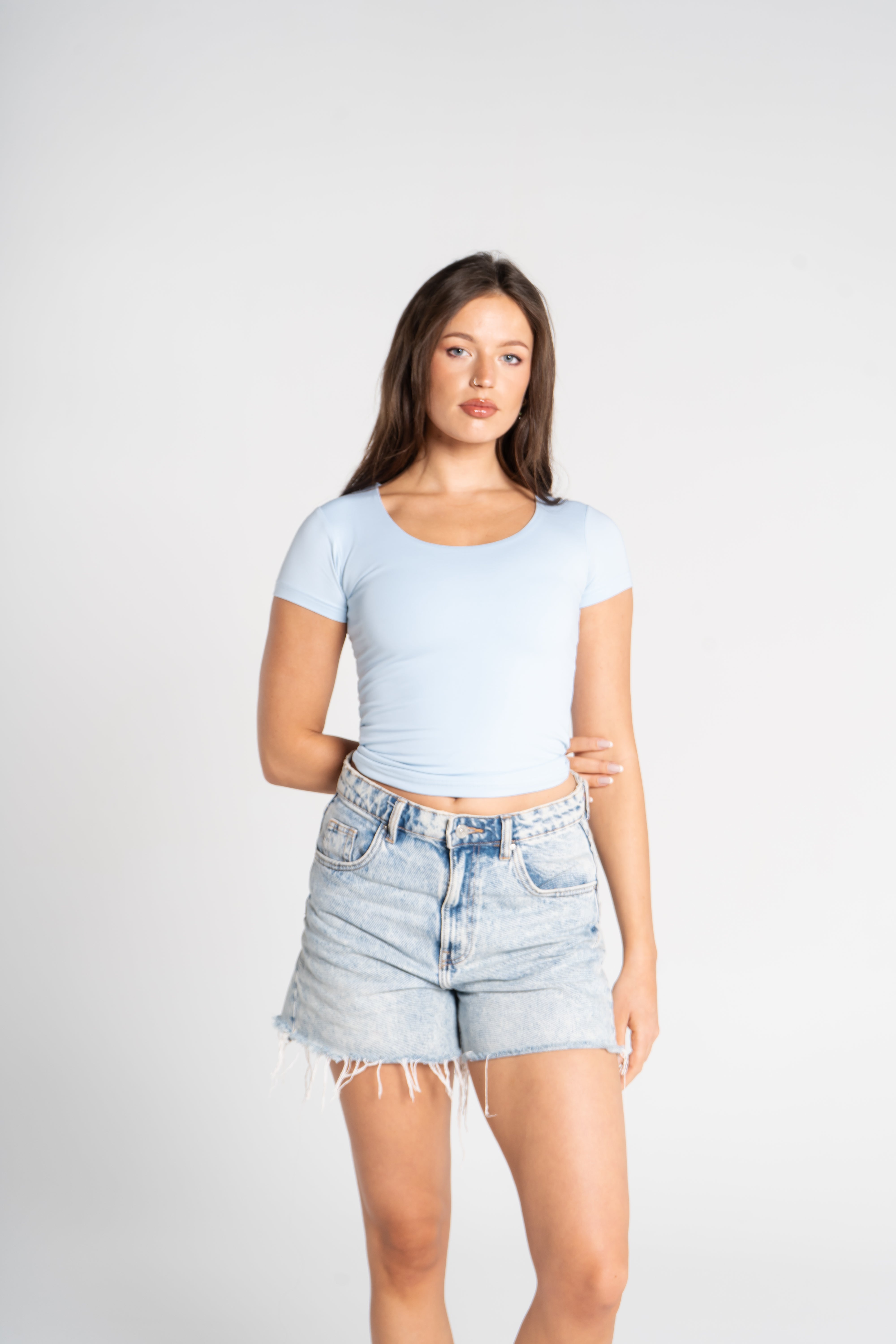 COTTON WIDE NECK SHORT SLEEVE