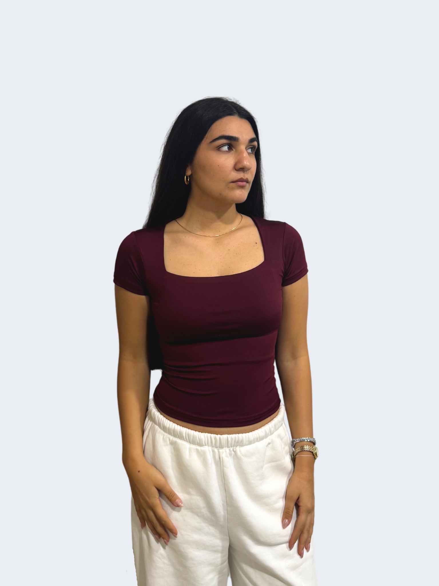 SQUARE NECK SHORT SLEEVE (COLORS)