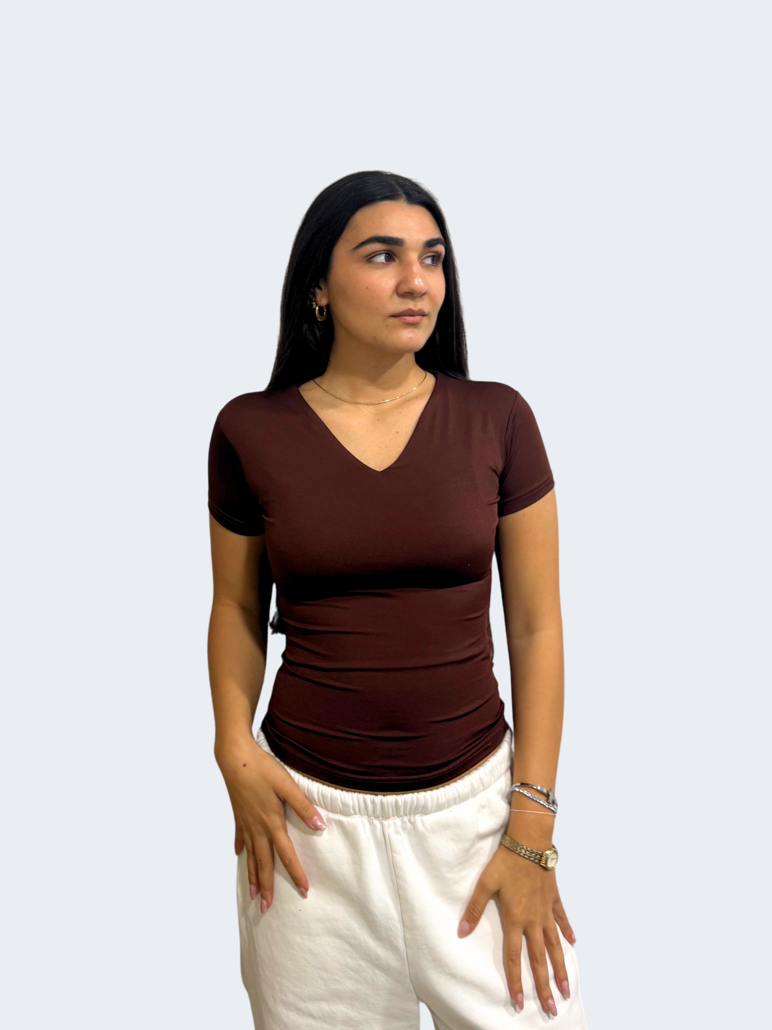 V NECK SHORT SLEEVE