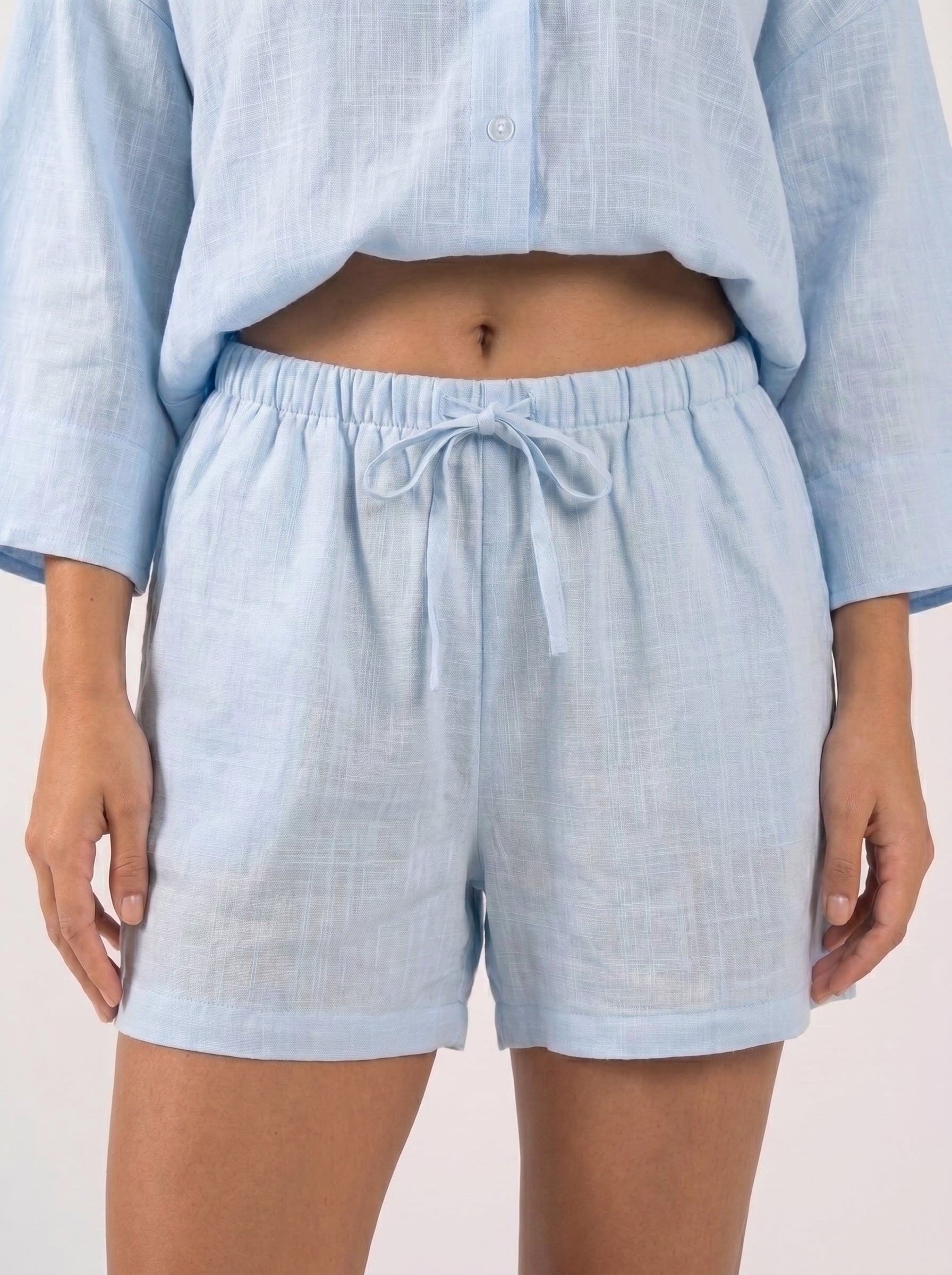 REFINED LINEN SHORTS