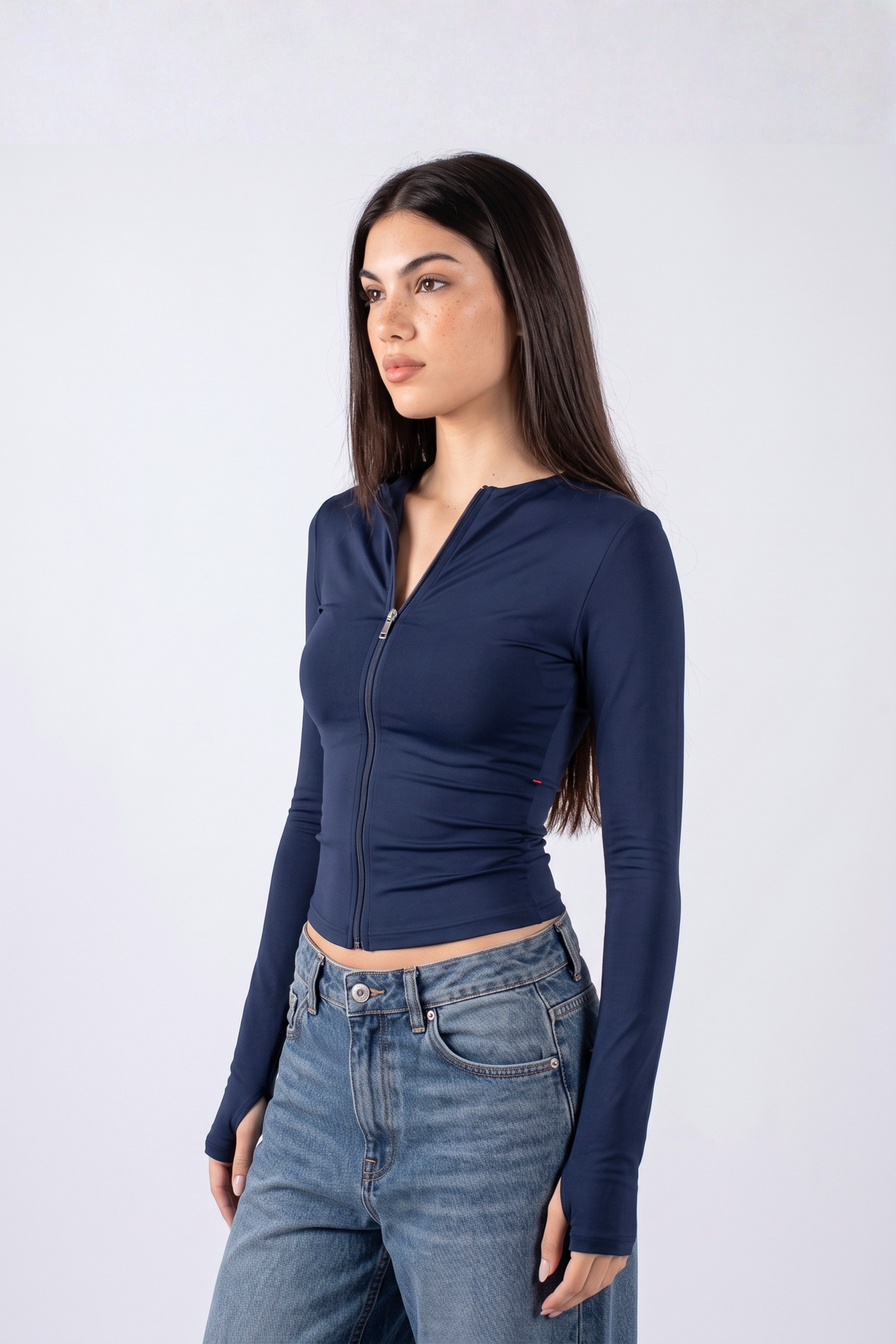 REFINED LONG-SLEEVE FULL ZIPPER