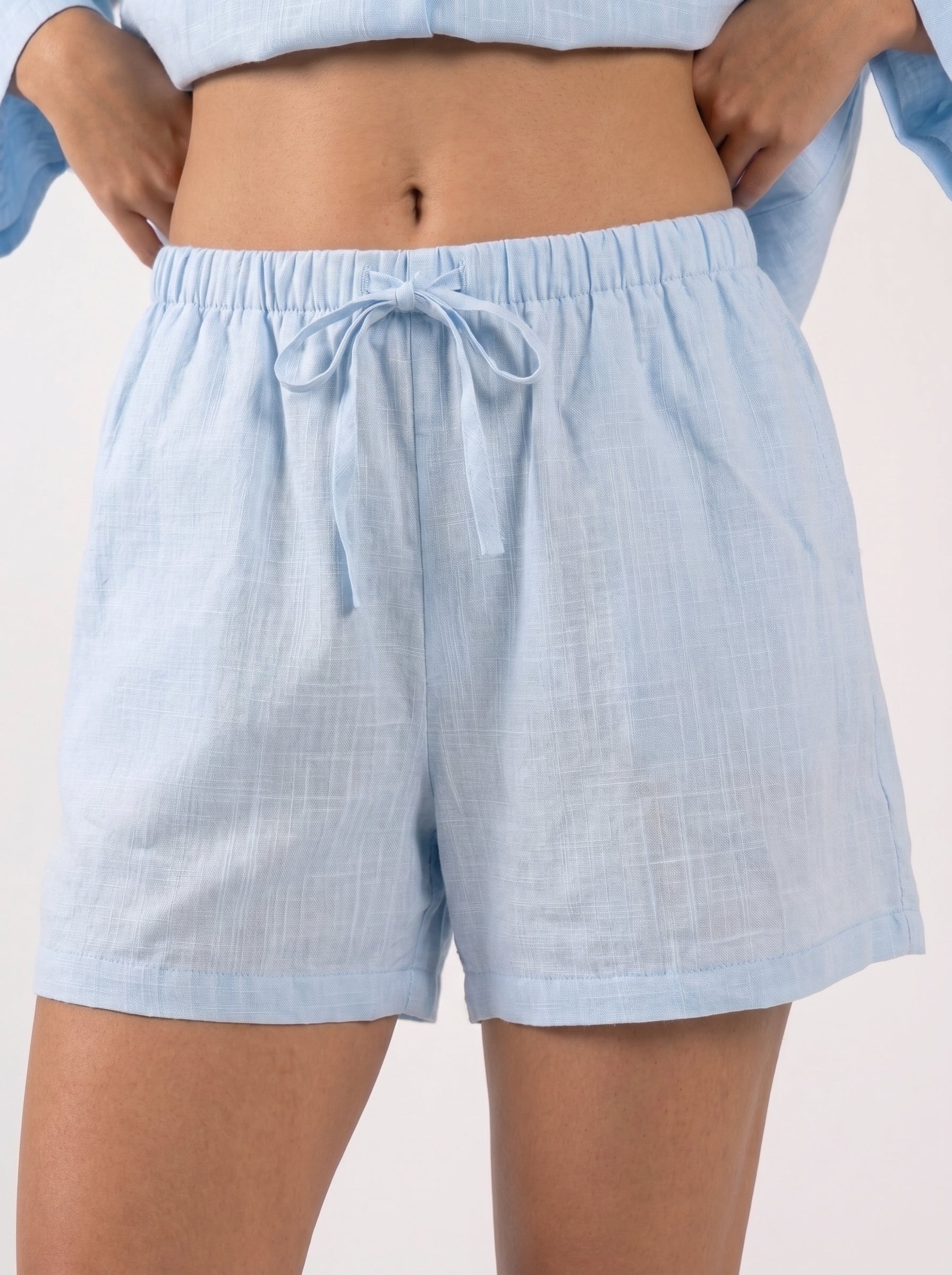 REFINED LINEN SHORTS