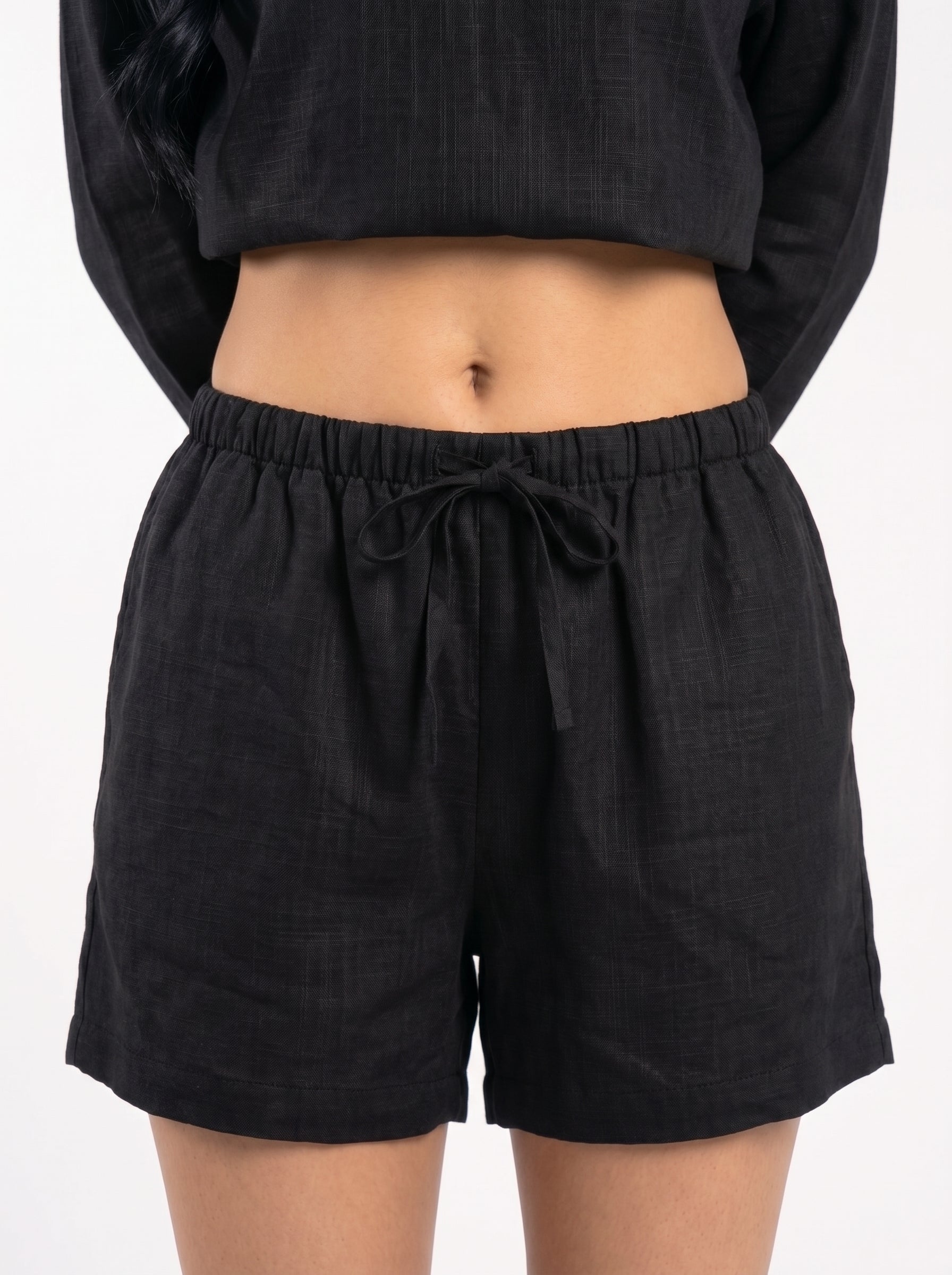 REFINED LINEN SHORTS
